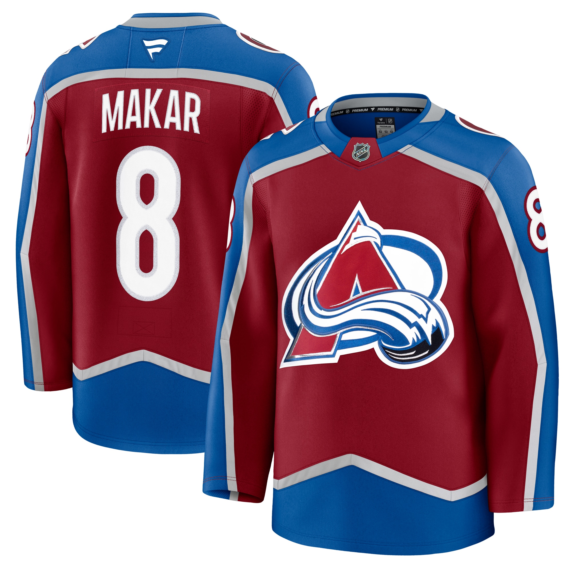 Men's Colorado Avalanche Cale Makar Burgundy Home Premium Hockey Jersey - JS931 