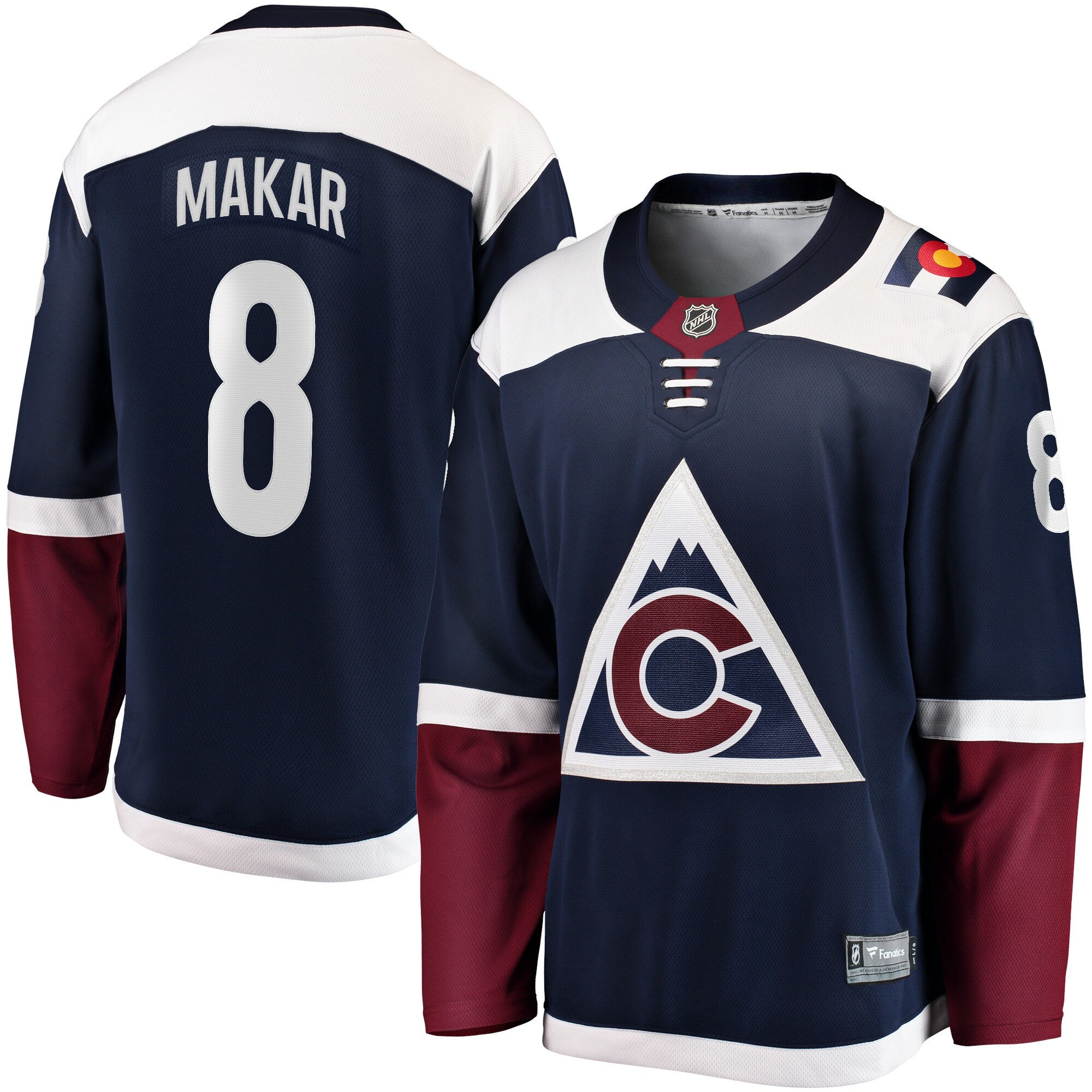Men's Colorado Avalanche Cale Makar Navy Alternate Premier Breakaway Player Hockey Jersey - JS194 