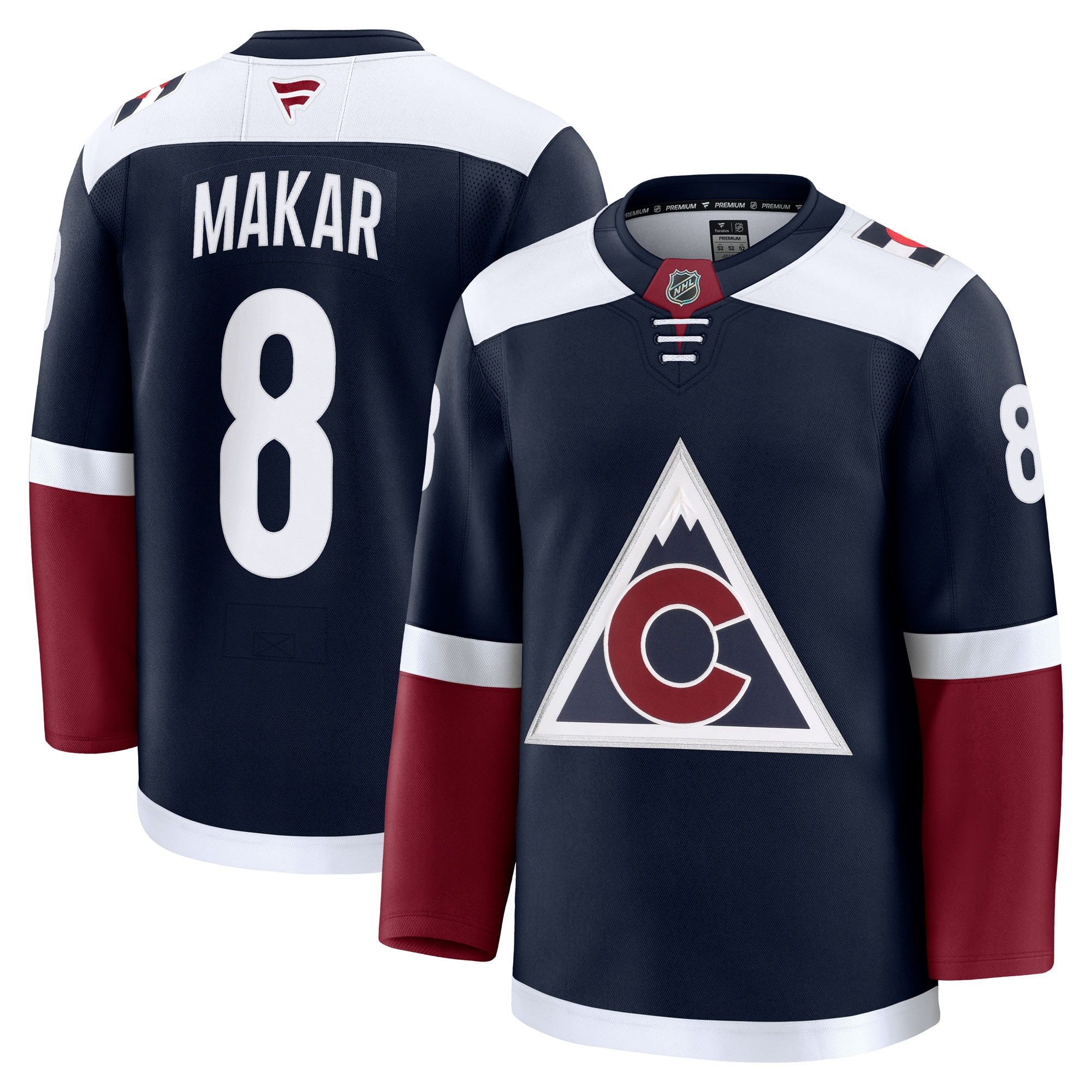 Men's Colorado Avalanche Cale Makar Navy Alternate Premium Hockey Jersey - JS509 