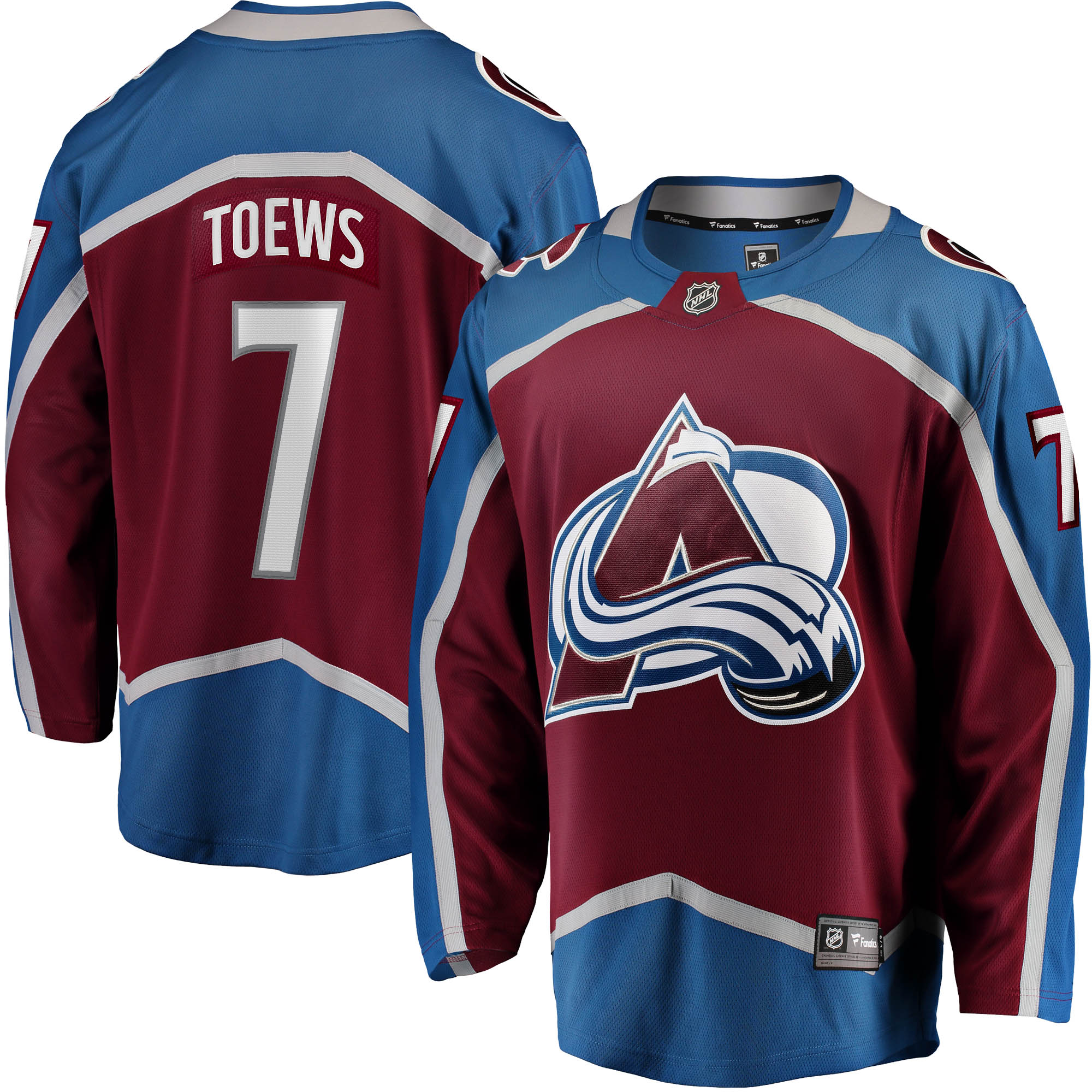 Men's Colorado Avalanche Devon Toews Burgundy Home Breakaway Player Hockey Jersey - JS788 
