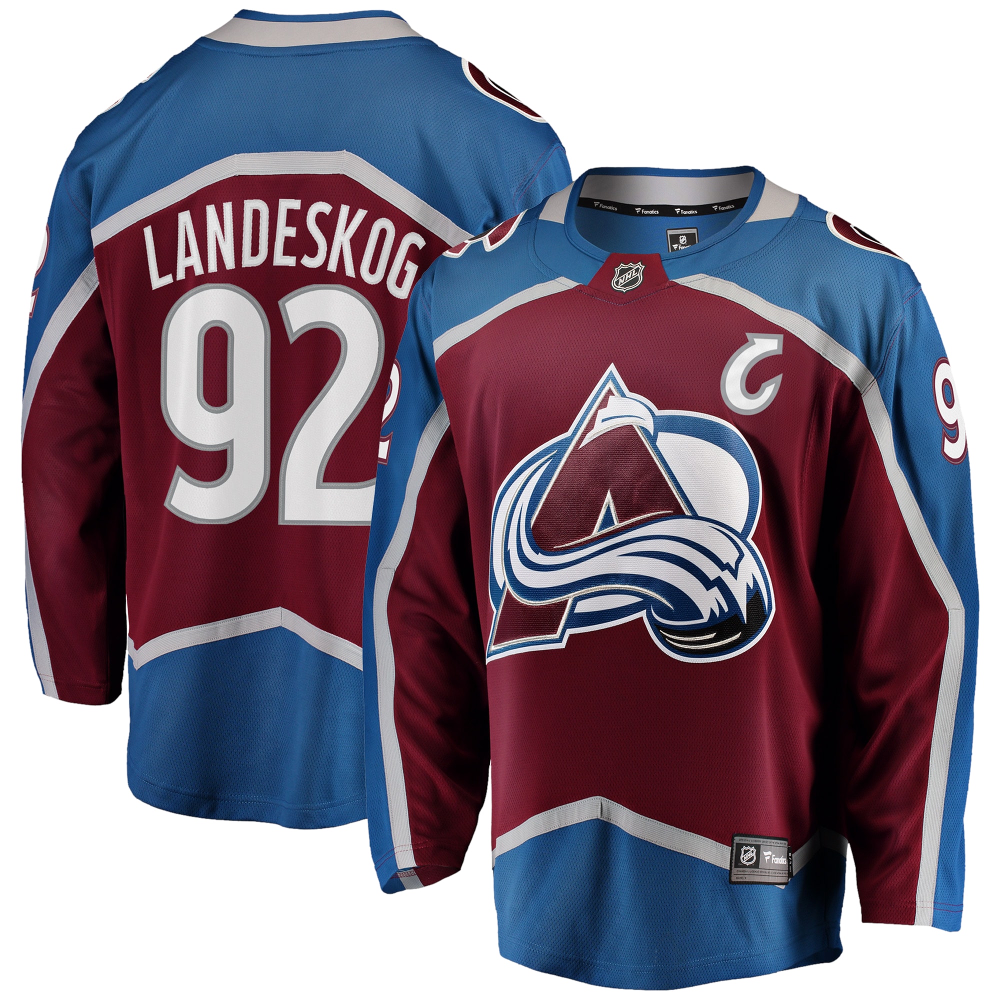 Men's Colorado Avalanche Gabriel Landeskog Burgundy Captain Patch Home Breakaway Hockey Jersey - JS125 