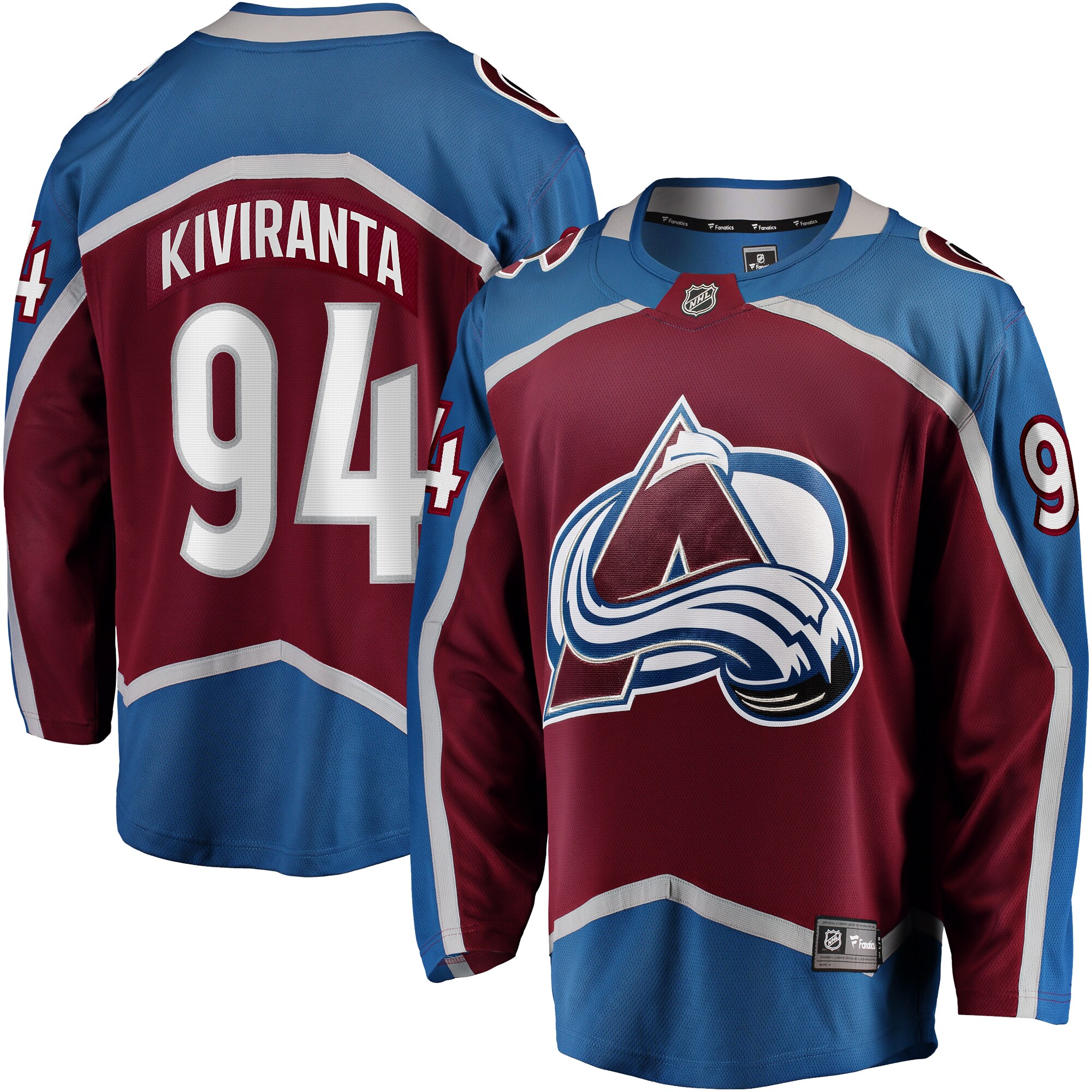 Men's Colorado Avalanche Joel Kiviranta Maroon Home Premier Breakaway Player Hockey Jersey - JS965 