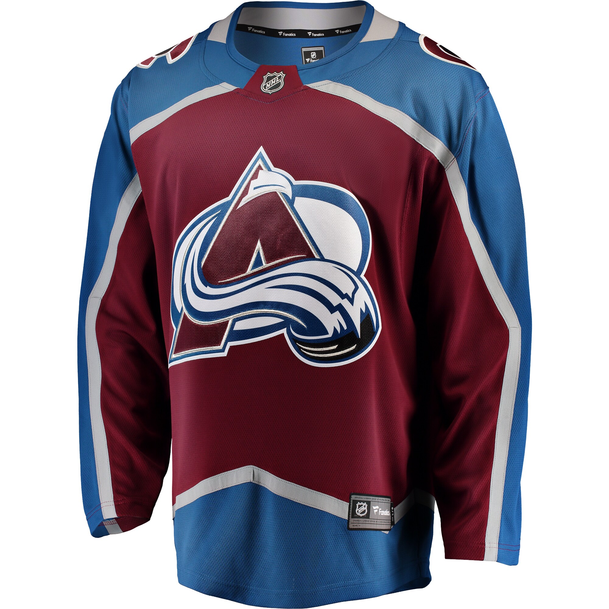 Alternative view of Men's Colorado Avalanche Maroon Breakaway Home Hockey Jersey - JS330 