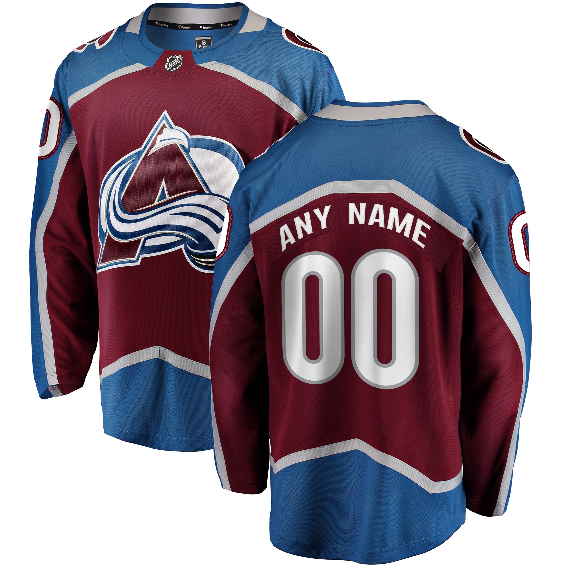 Men's Colorado Avalanche Maroon Home Breakaway Custom Hockey Jersey - JS821 