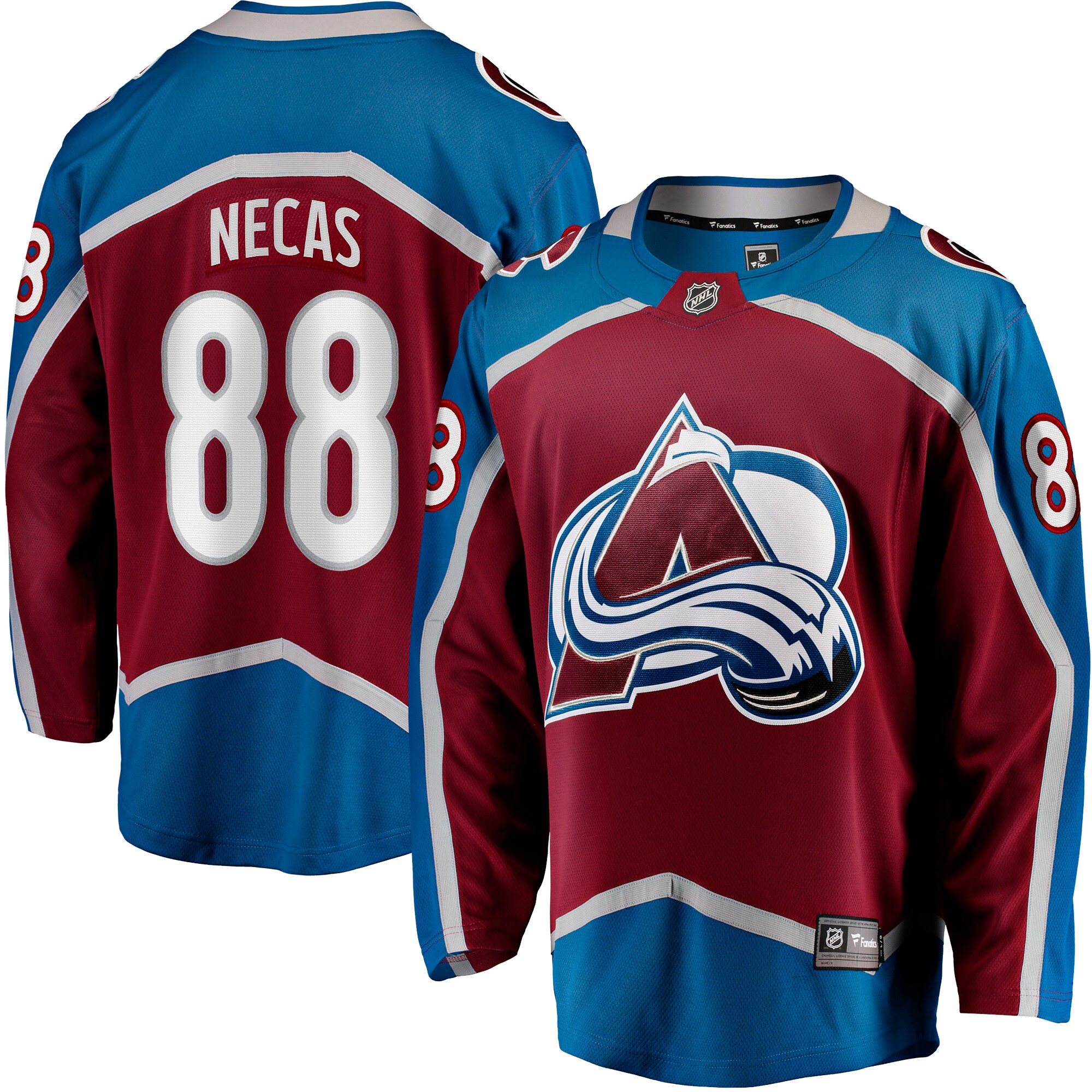 Men's Colorado Avalanche Martin Necas Burgundy Breakaway Player Hockey Jersey - JS770 