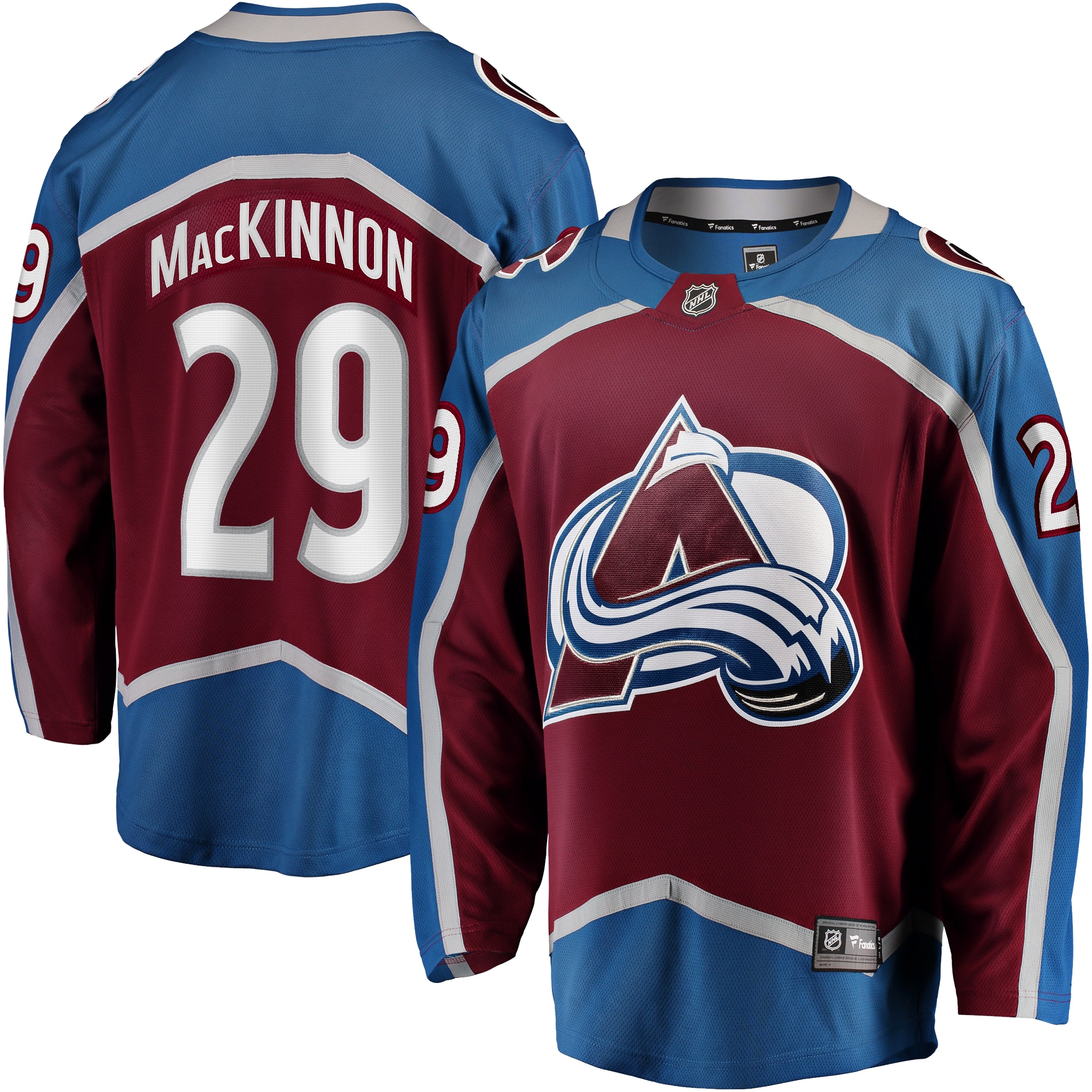 Men's Colorado Avalanche Nathan MacKinnon Burgundy Home Breakaway Hockey Jersey - JS359 