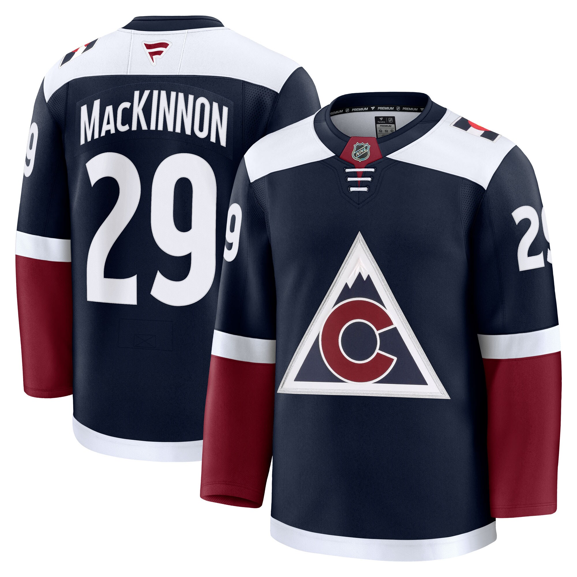 Men's Colorado Avalanche Nathan MacKinnon Navy Alternate Premium Hockey Jersey - JS969 