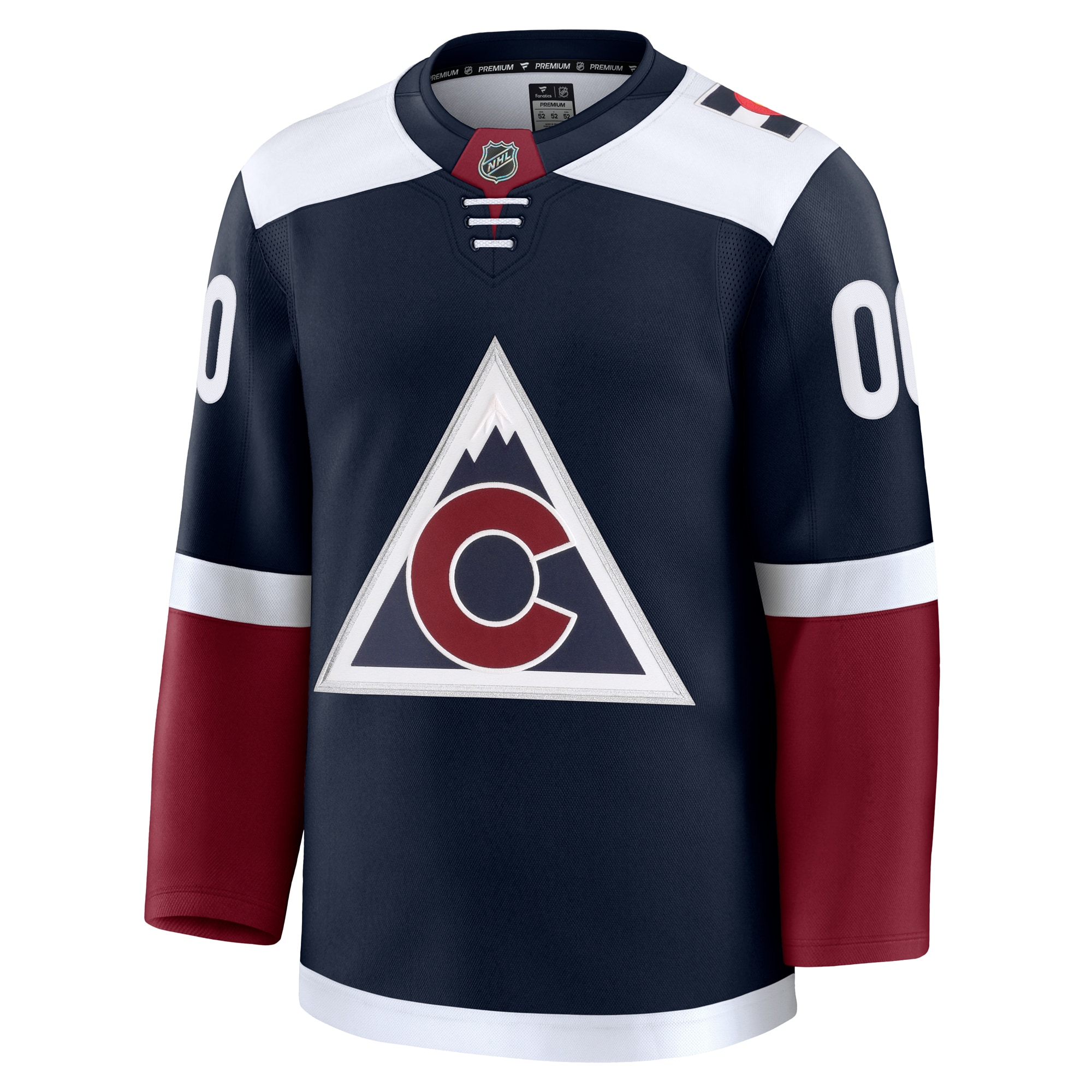 Alternative view of Men's Colorado Avalanche Navy Alternate Premium Custom Hockey Jersey - JS126 