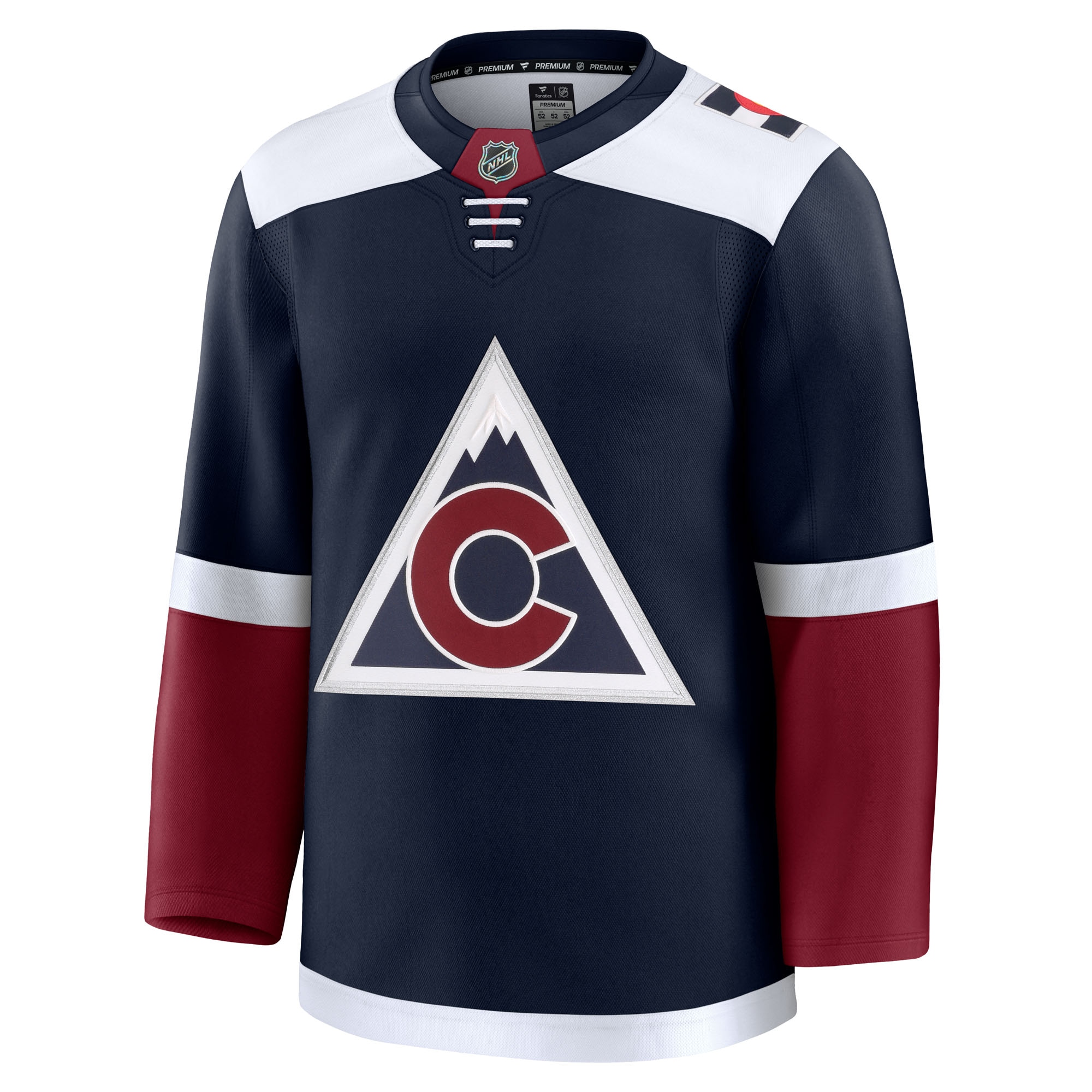 Alternative view of Men's Colorado Avalanche Navy Alternate Premium Hockey Jersey - JS394 