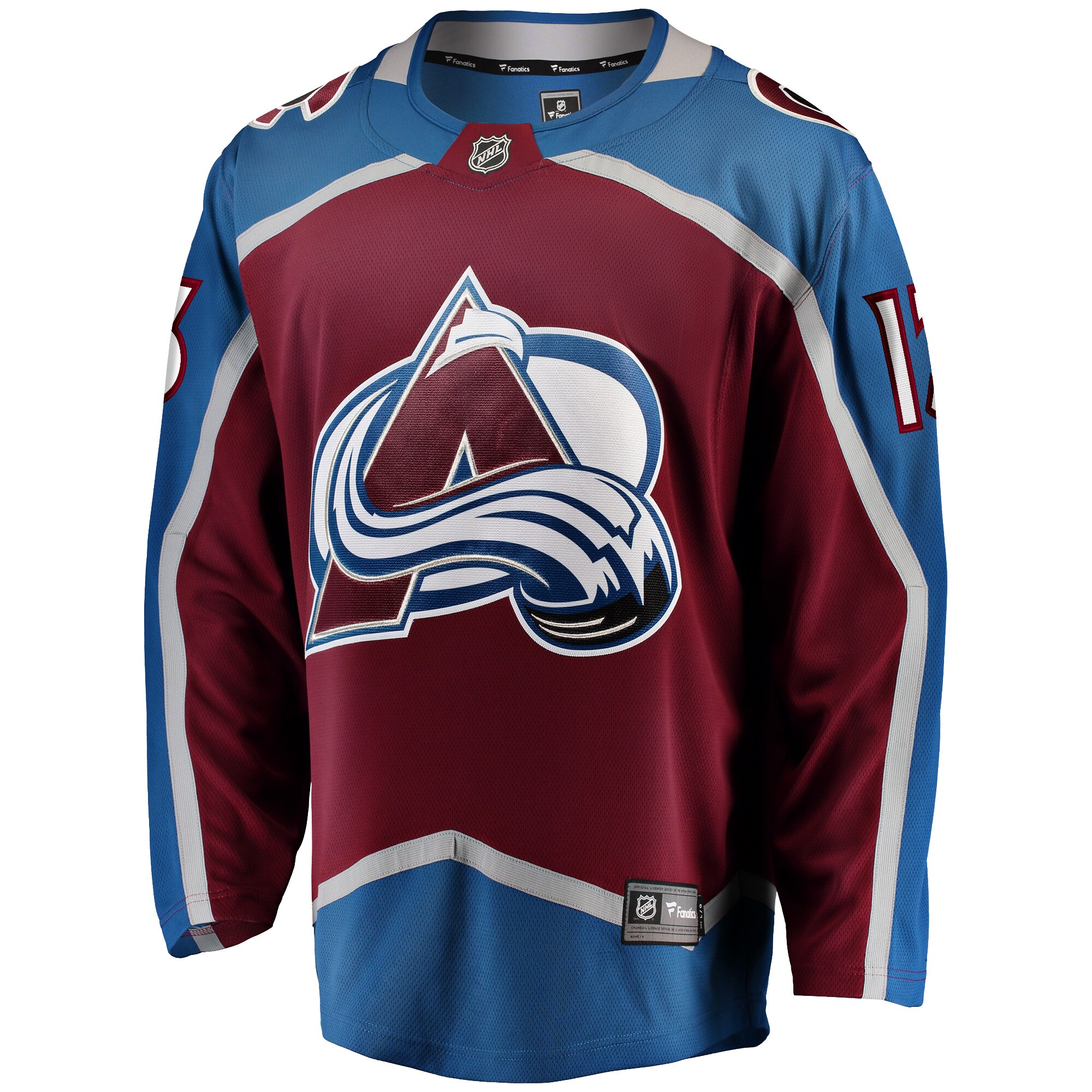 Alternative view of Men's Colorado Avalanche Valeri Nichushkin Burgundy Breakaway Player Hockey Jersey - JS963 