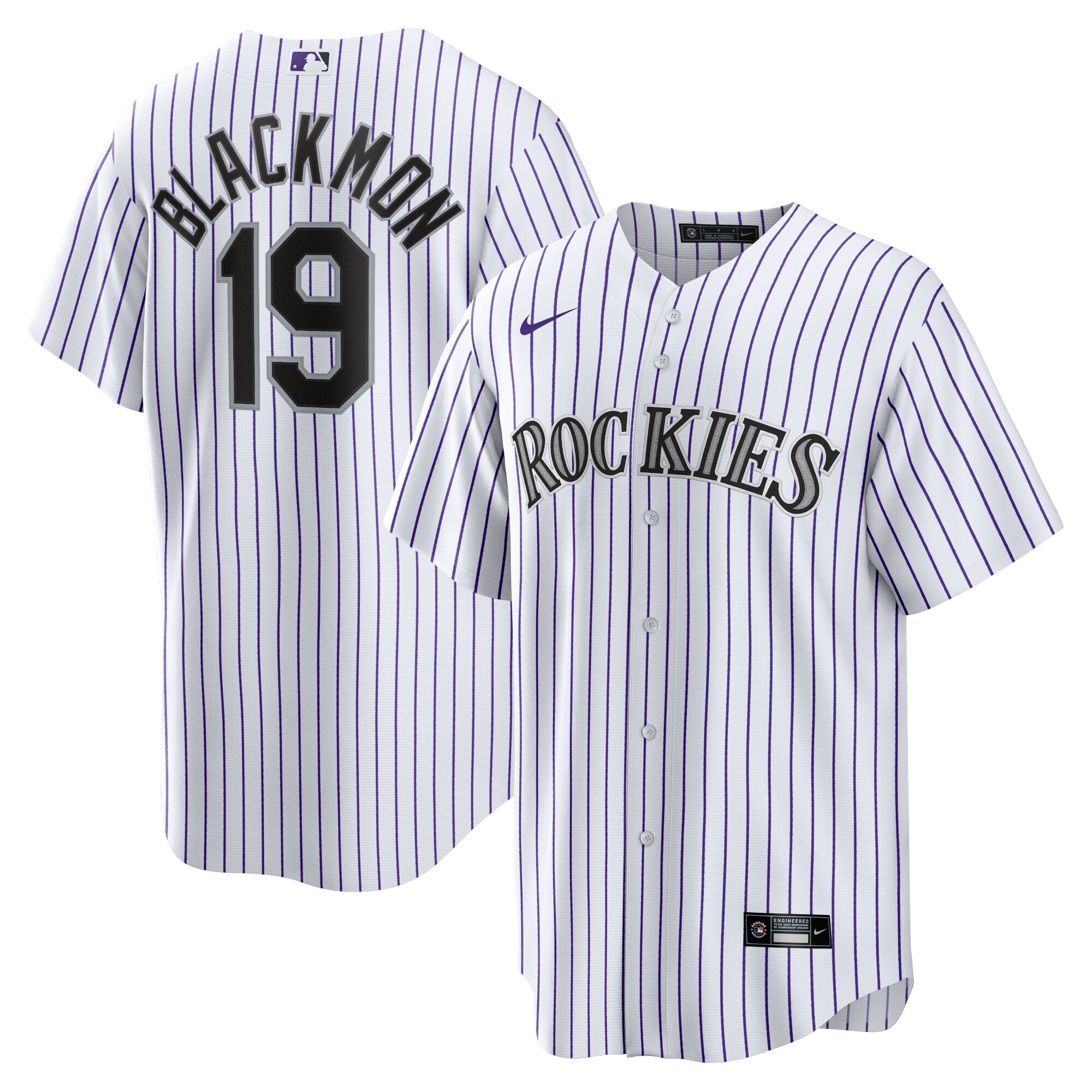 Men's Colorado Rockies Charlie Blackmon White Home Player Name Baseball Jersey