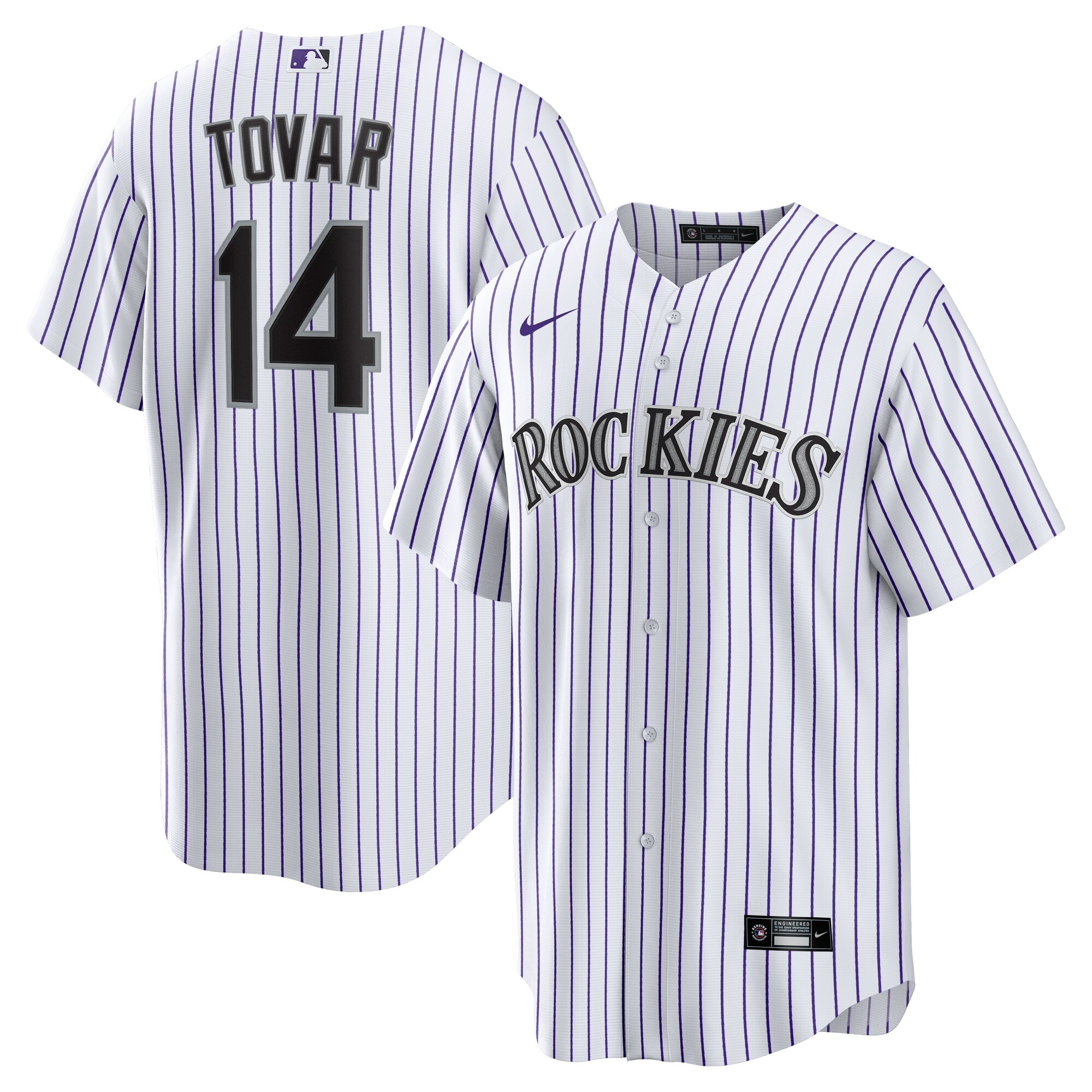 Men's Colorado Rockies Ezequiel Tovar White Home Baseball Jersey