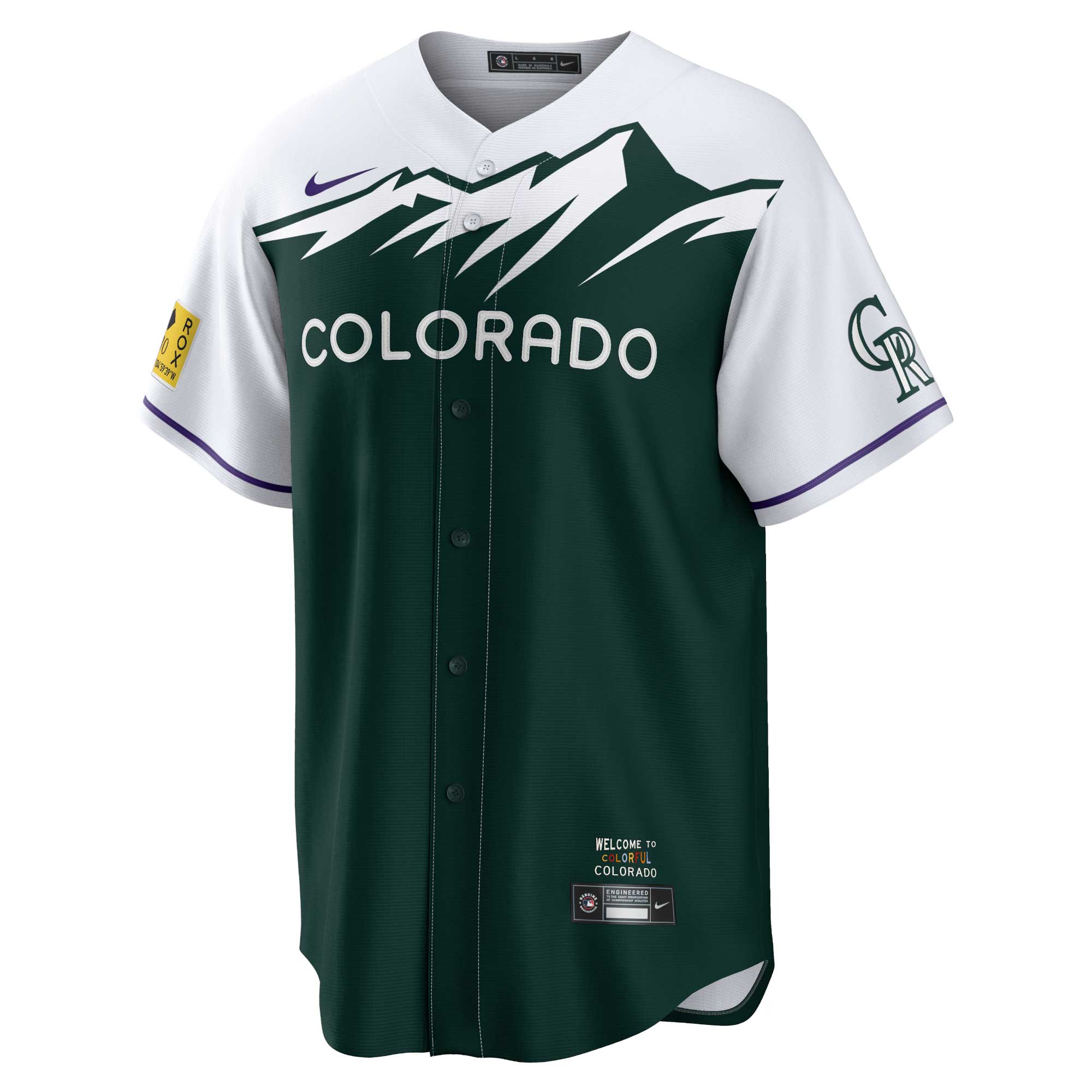 Alternative view of Men's Colorado Rockies Kris Bryant Green City Connect Player Baseball Jersey