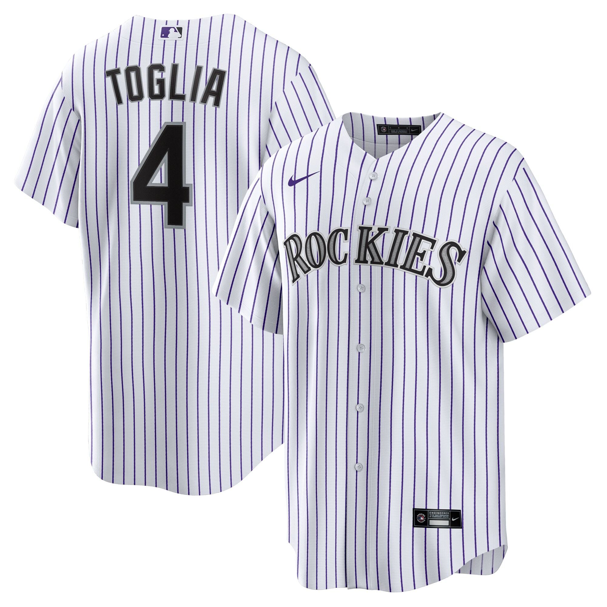 Men's Colorado Rockies Michael Toglia White Home Baseball Jersey