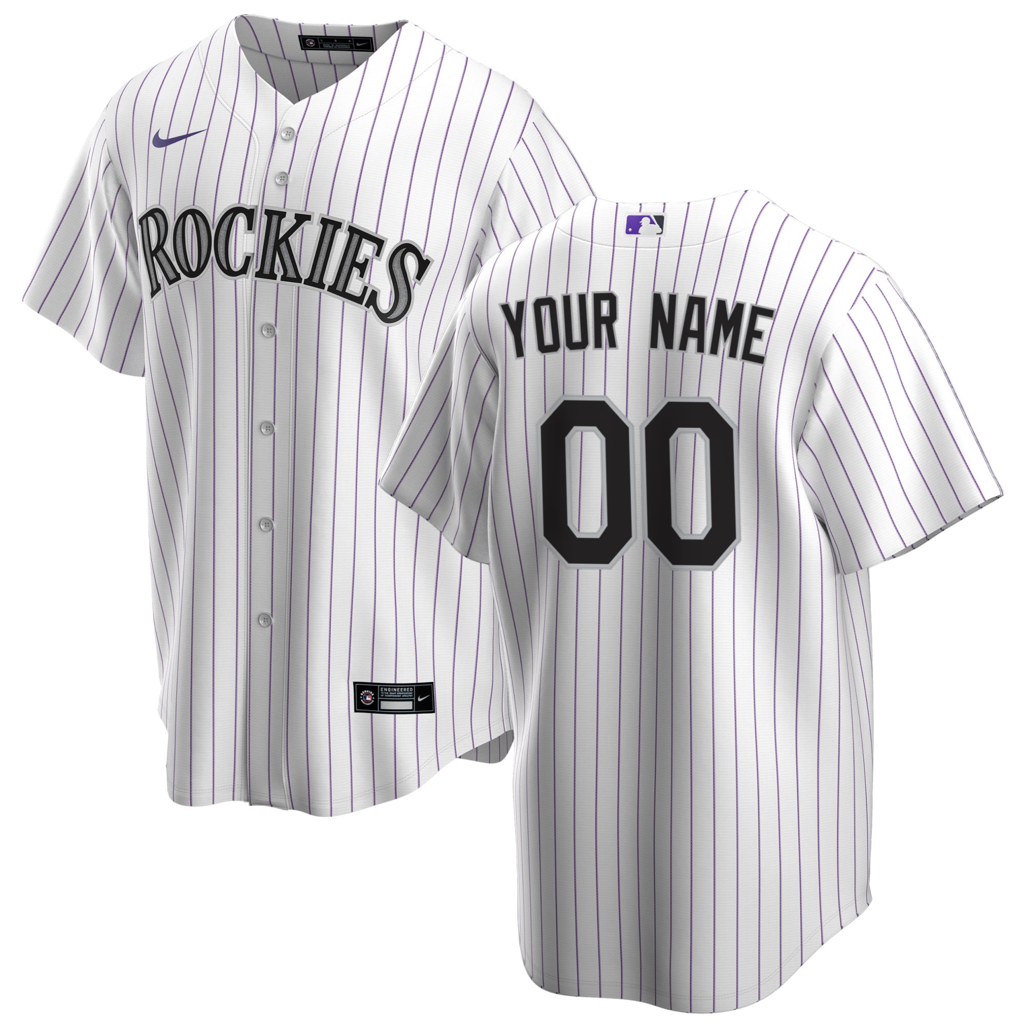 Men's Colorado Rockies White Home Custom Baseball Jersey