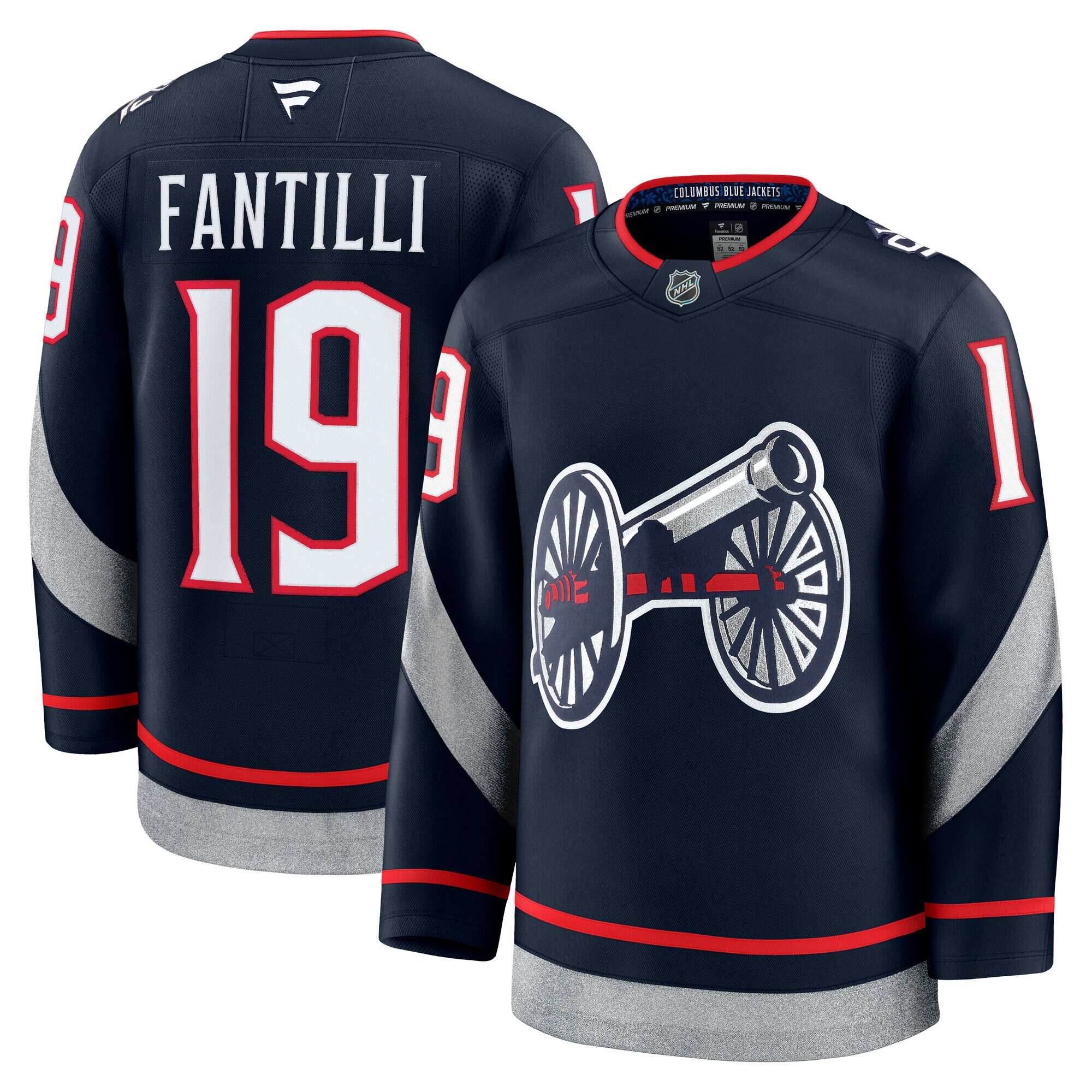 Men's Columbus Blue Jackets Adam Fantilli Navy 2025 NHL Stadium Series Premium Player Hockey Jersey - JS379 