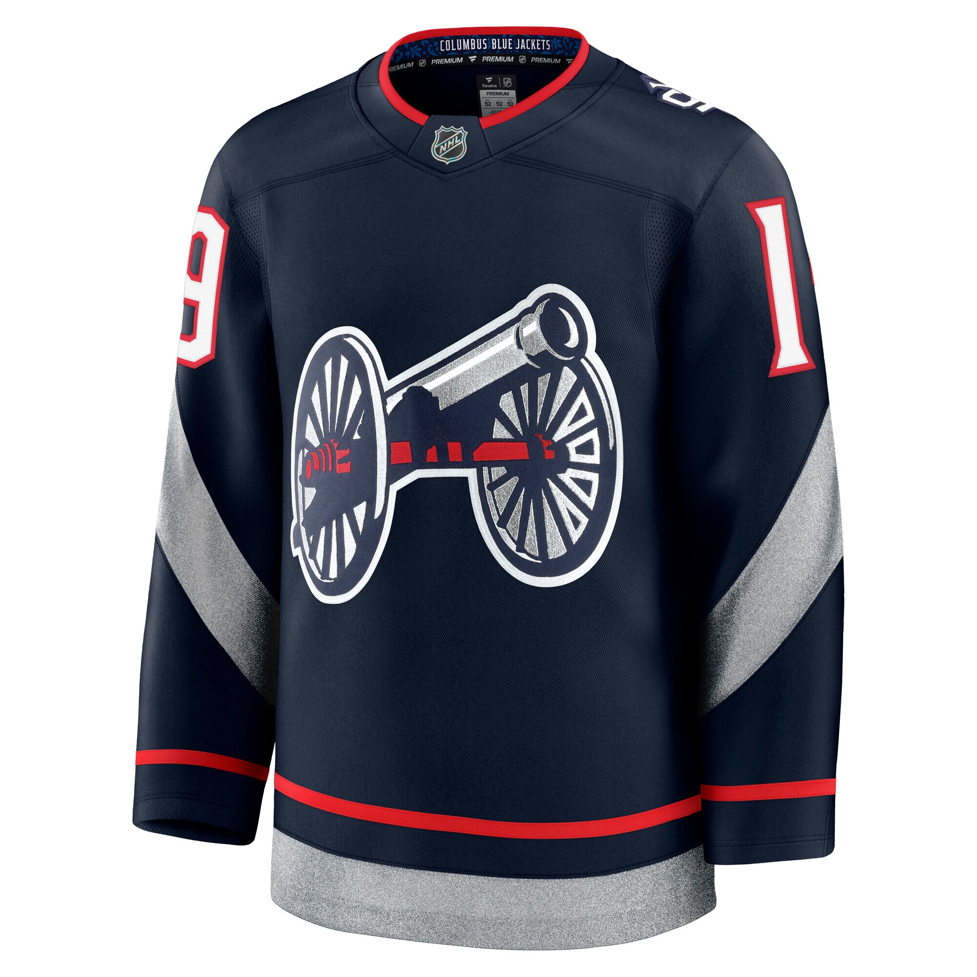 Alternative view of Men's Columbus Blue Jackets Adam Fantilli Navy 2025 NHL Stadium Series Premium Player Hockey Jersey - JS379 