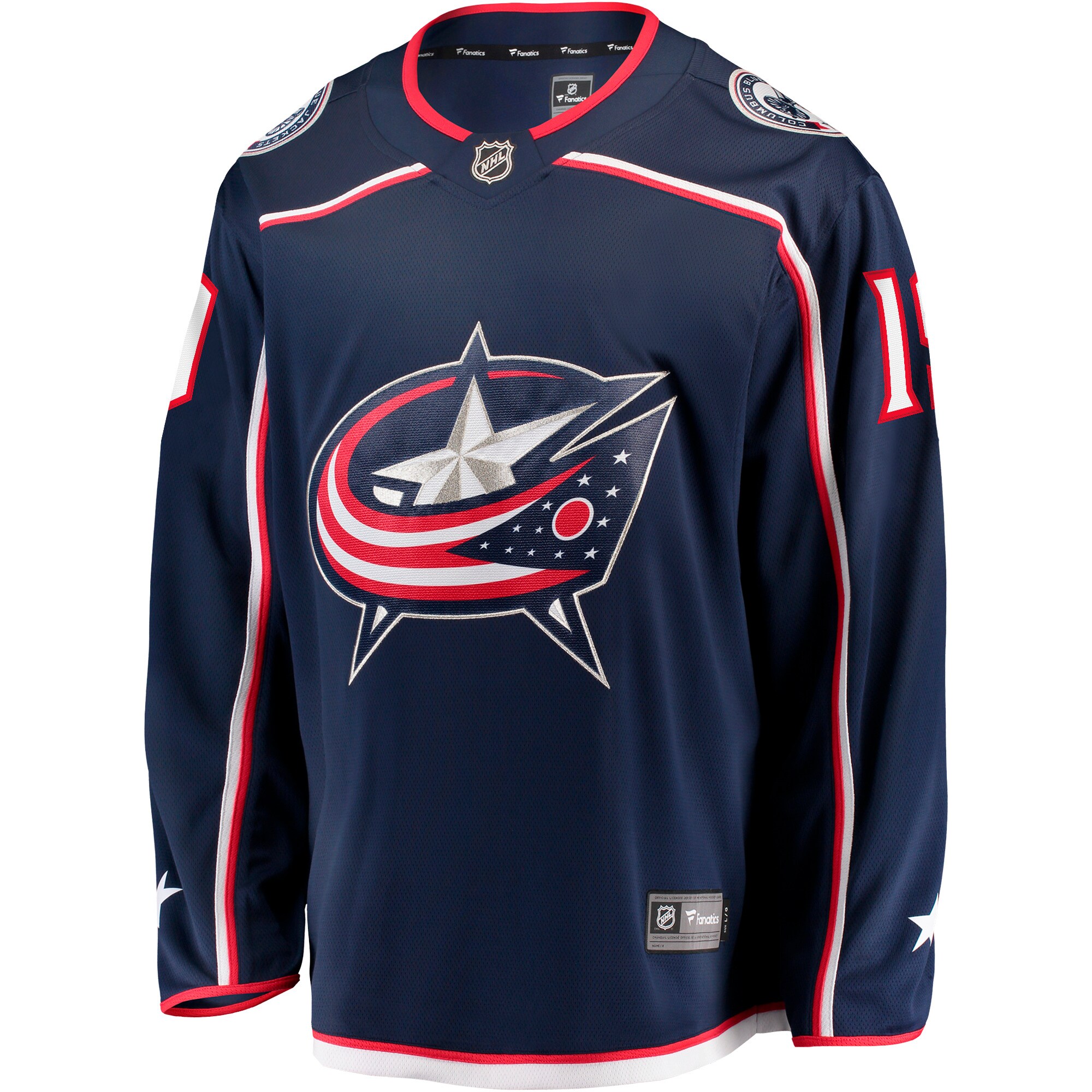 Alternative view of Men's Columbus Blue Jackets Adam Fantilli Navy Home Premier Breakaway Player Hockey Jersey - JS453 