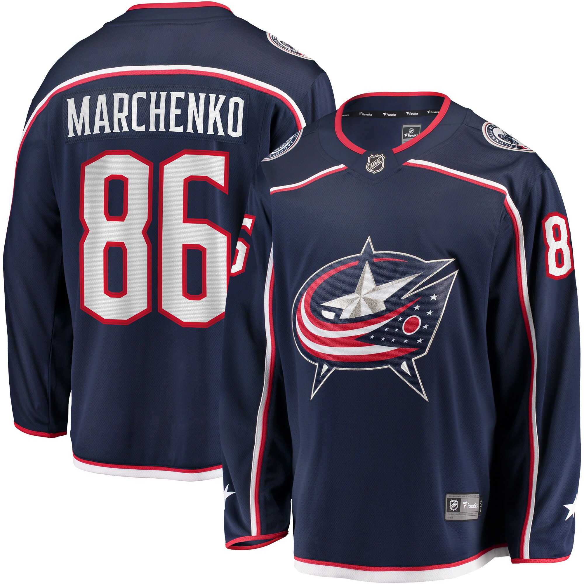 Men's Columbus Blue Jackets Kirill Marchenko Navy Home Breakaway Hockey Jersey - JS256 