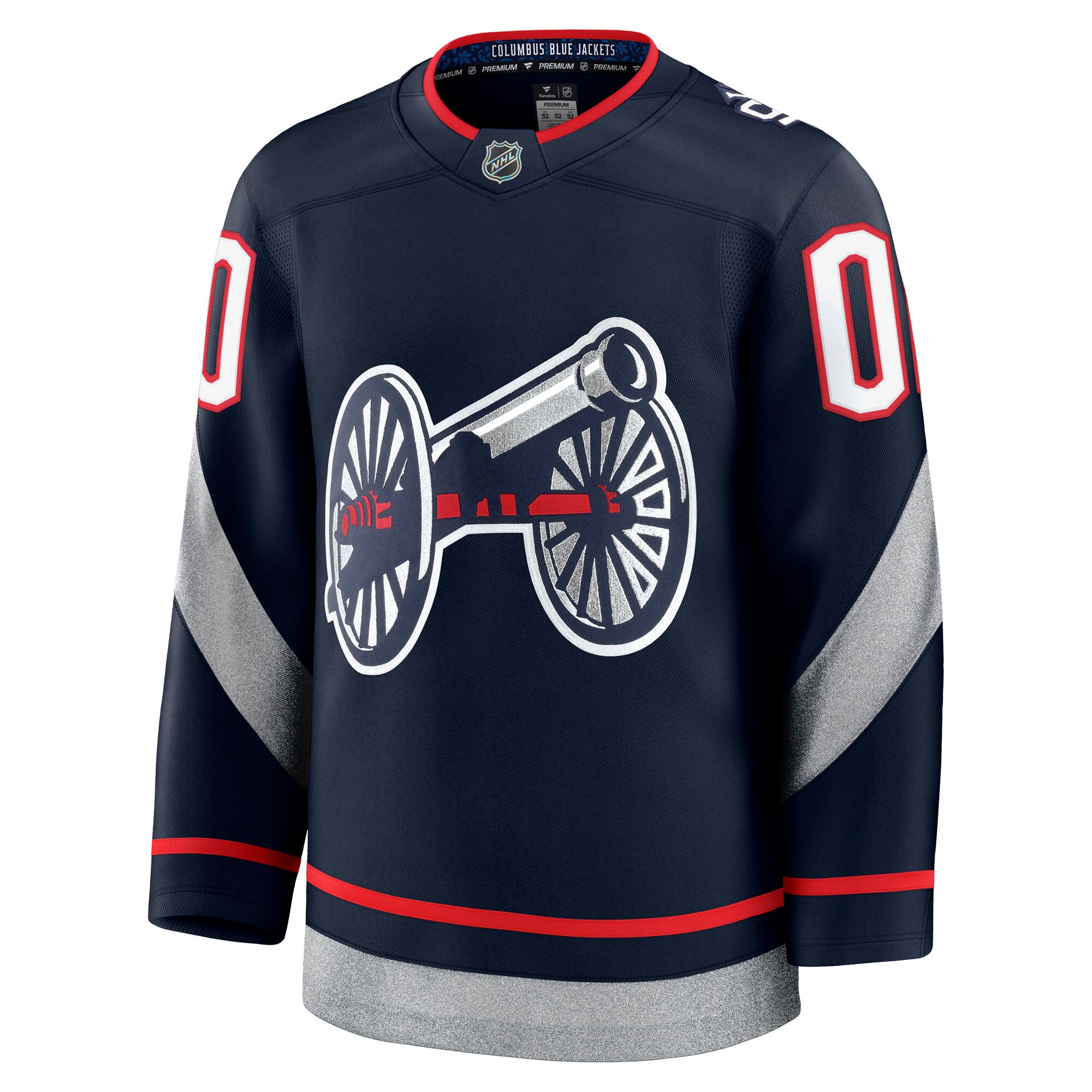 Alternative view of Men's Columbus Blue Jackets Navy 2025 NHL Stadium Series Premium Custom Hockey Jersey - JS313 