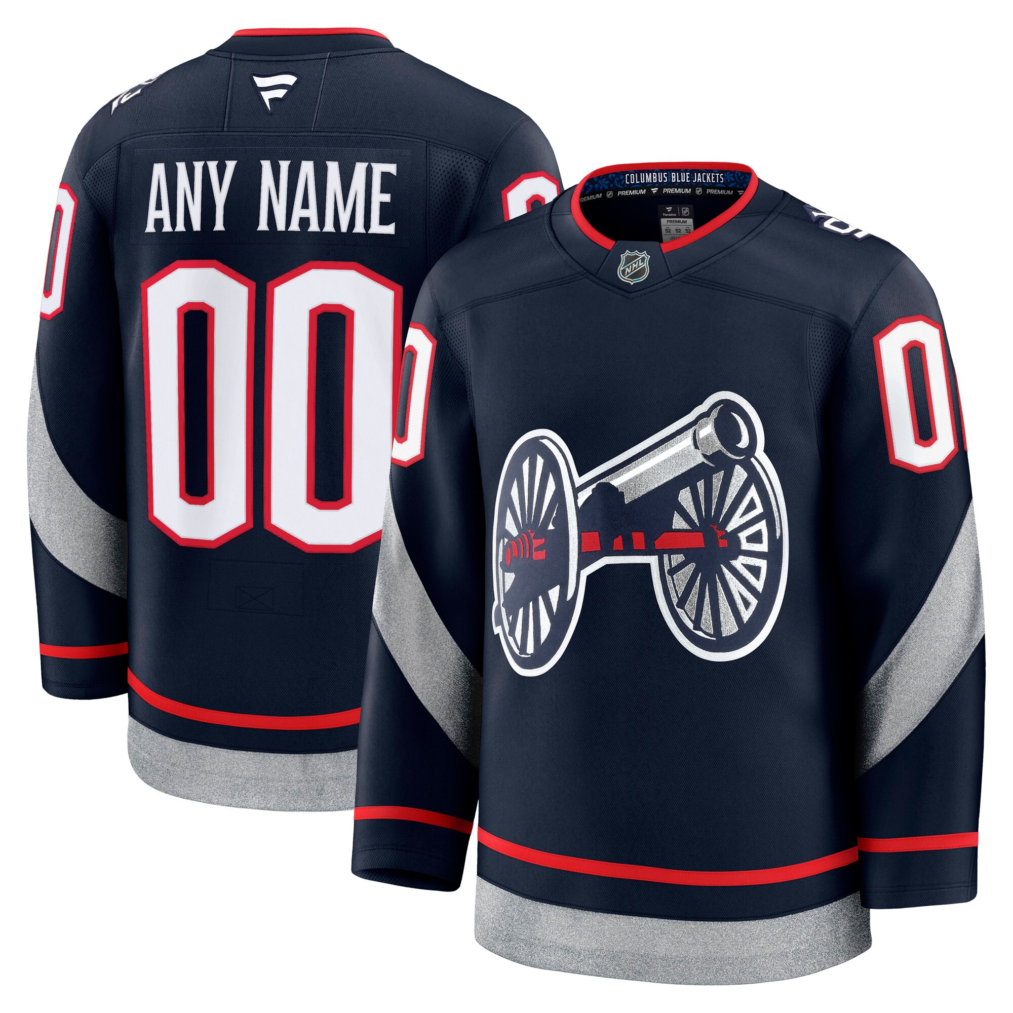 Men's Columbus Blue Jackets Navy 2025 NHL Stadium Series Premium Custom Hockey Jersey - JS750 