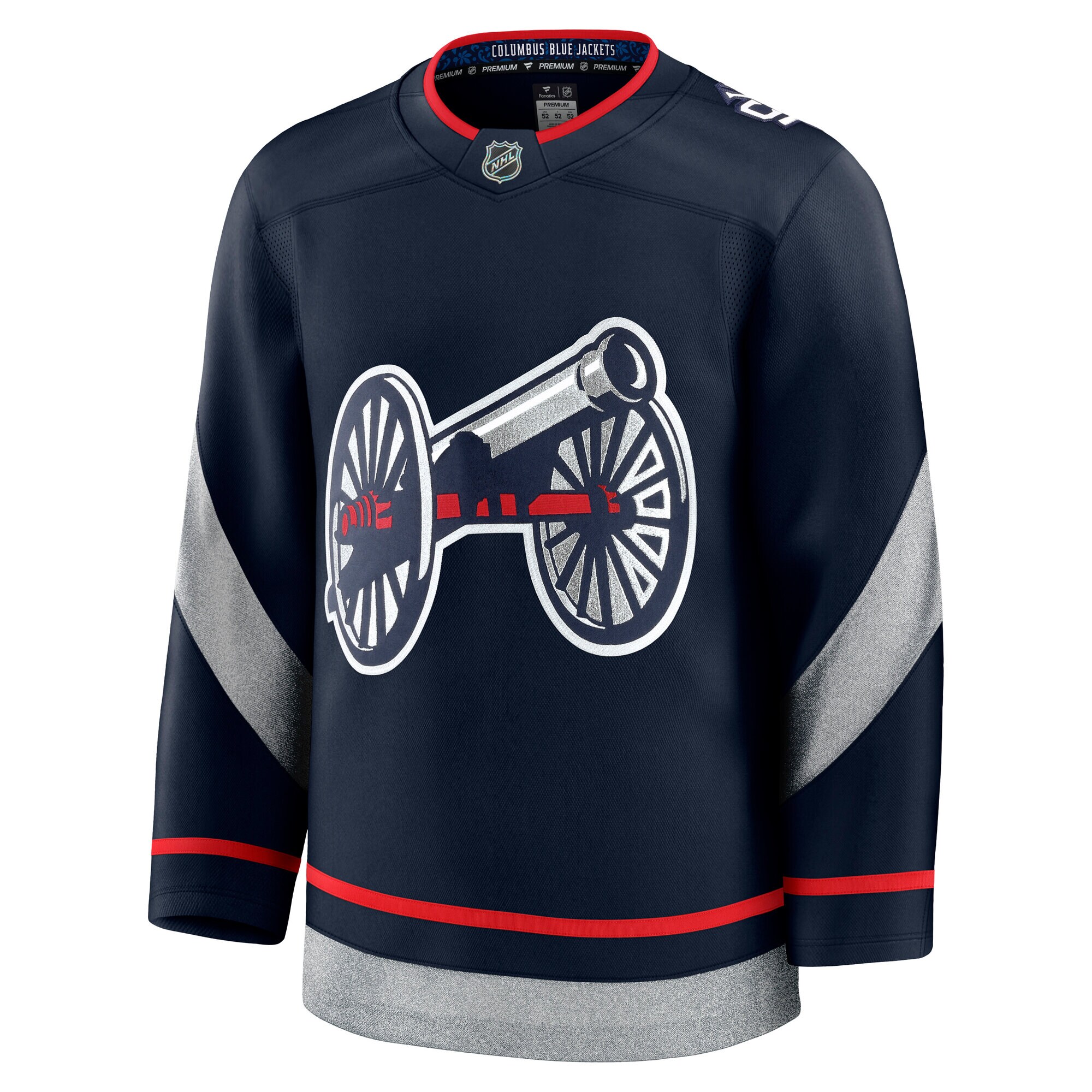Alternative view of Men's Columbus Blue Jackets Navy 2025 NHL Stadium Series Premium Hockey Jersey - JS230 