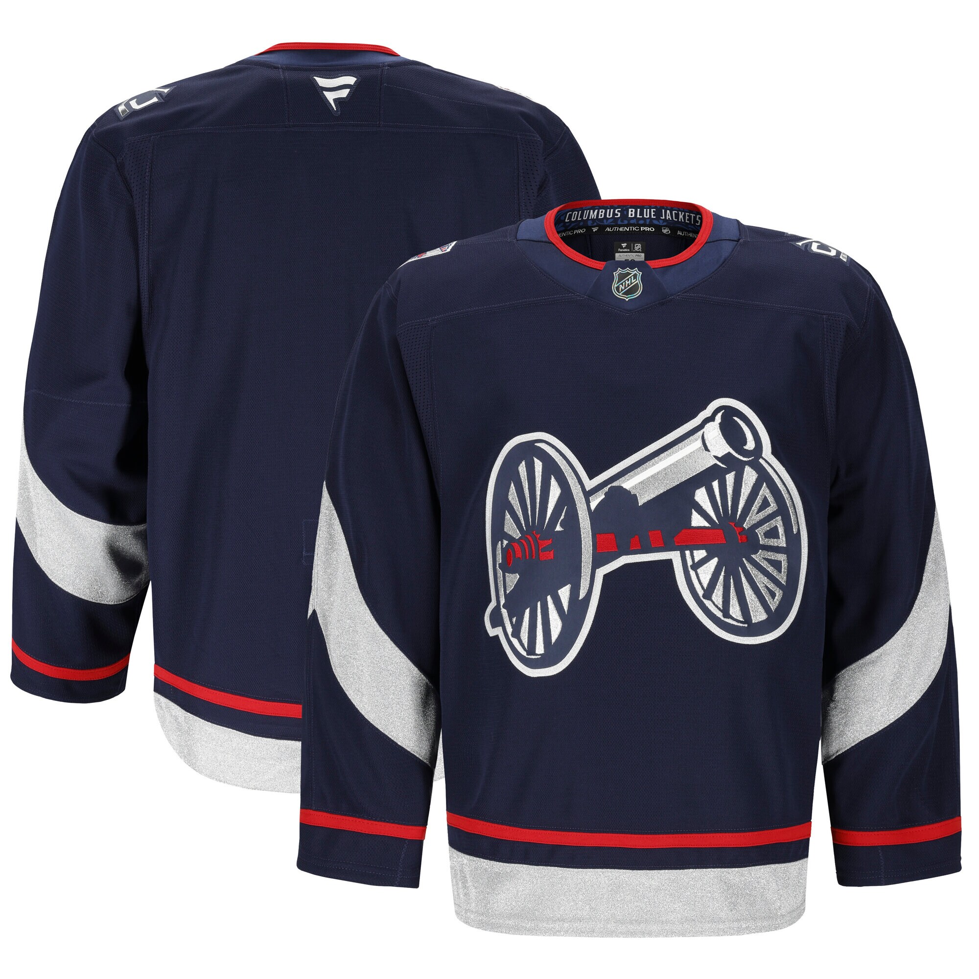 Men's Columbus Blue Jackets Navy 2025 NHL Stadium Series Pro Jersey - JS679 