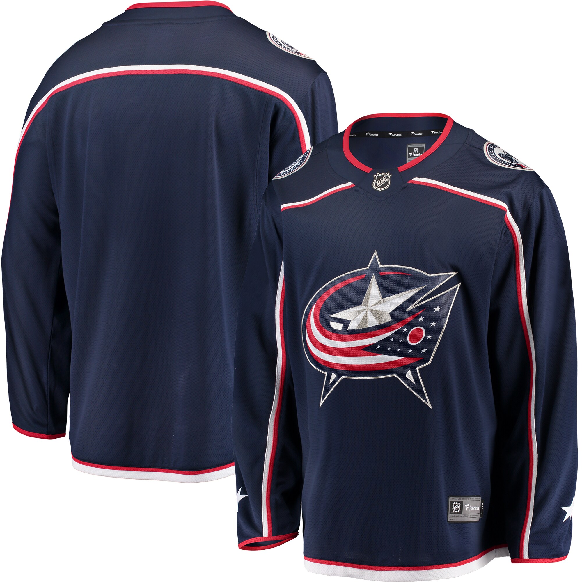 Men's Columbus Blue Jackets Navy Breakaway Home Jersey - JS268 