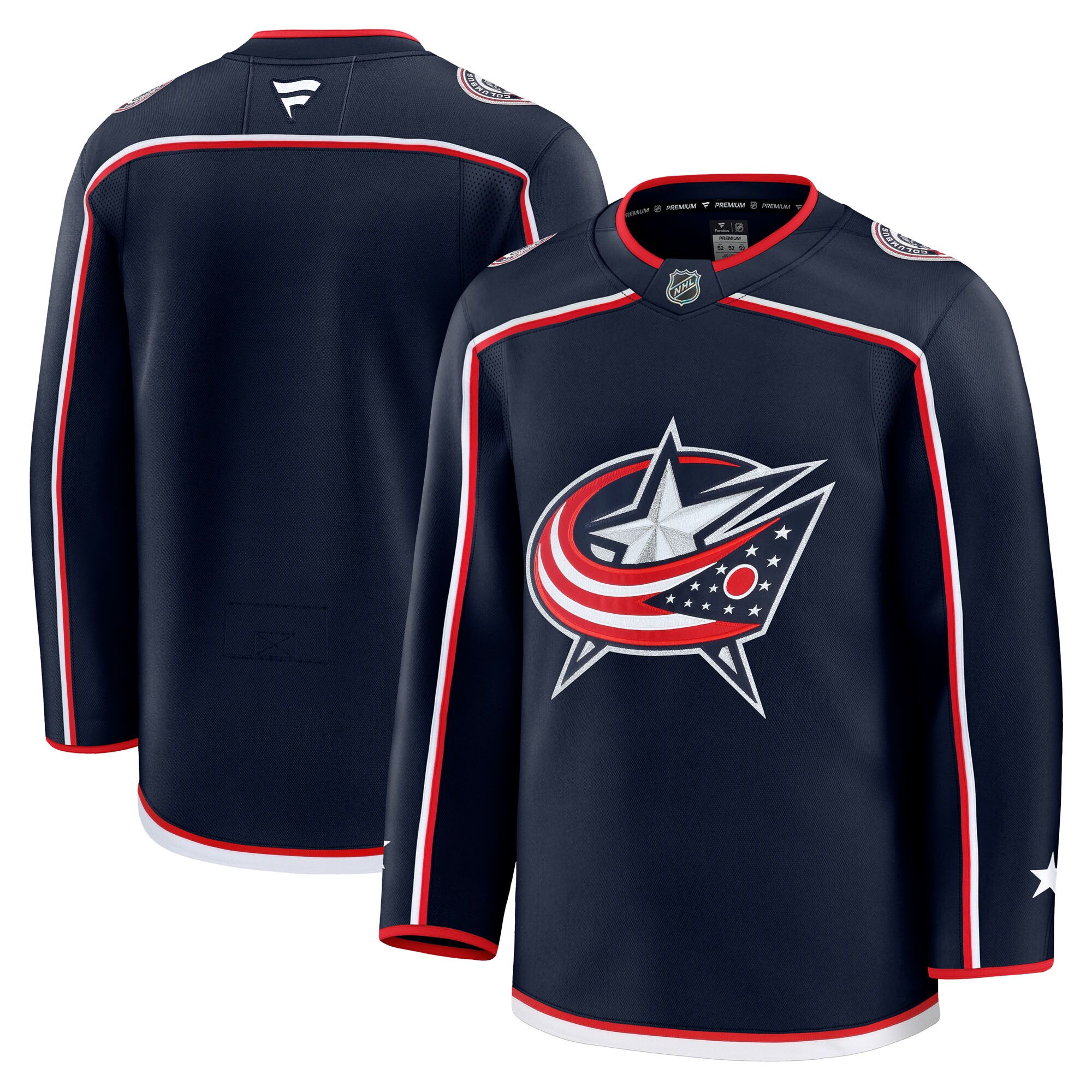 Men's Columbus Blue Jackets Navy Home Premium Hockey Jersey - JS381 