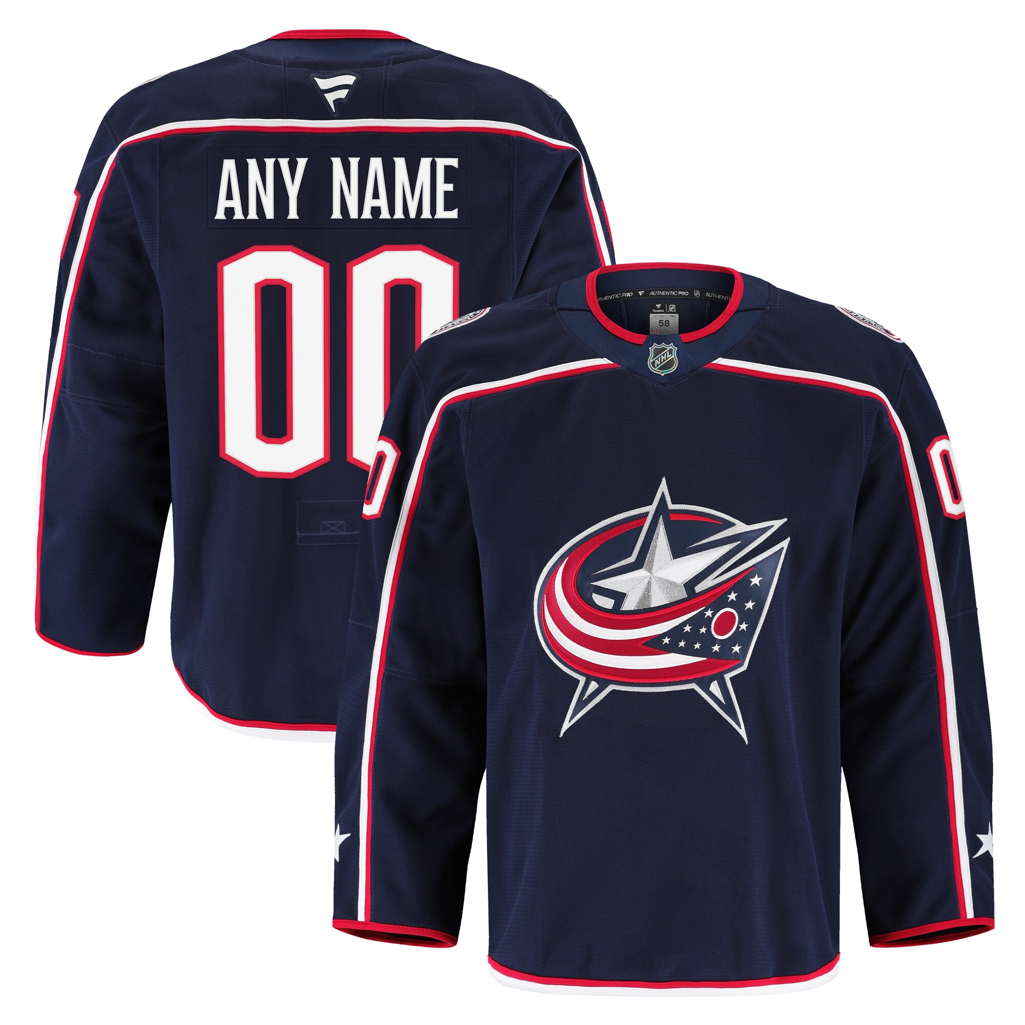 Men's Columbus Blue Jackets Navy Home Pro Custom Hockey Jersey - JS369 