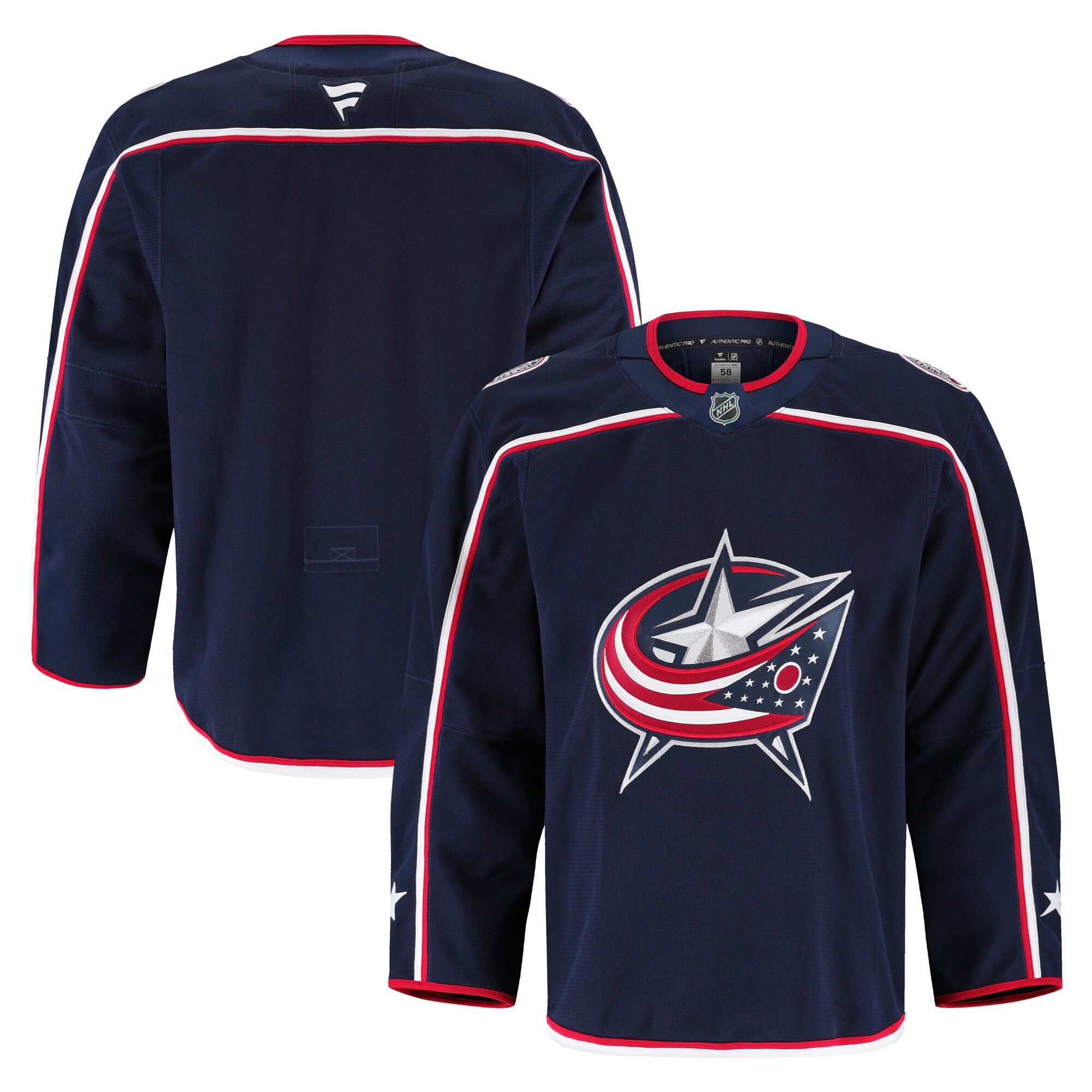 Men's Columbus Blue Jackets Navy Home Pro Hockey Jersey - JS894 