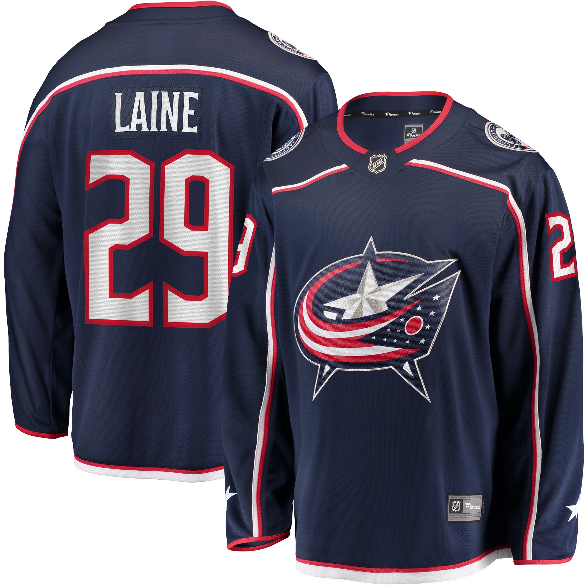 Men's Columbus Blue Jackets Patrik Laine Navy Home Breakaway Hockey Jersey - JS460 