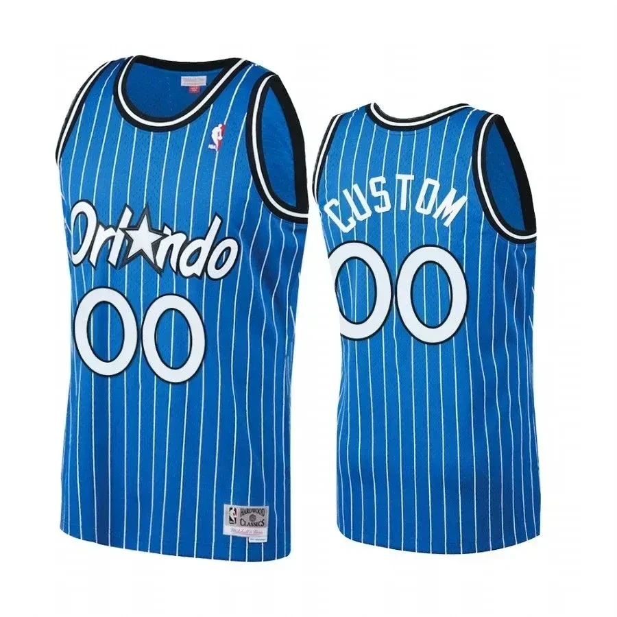 Men's Custom 00 Orlando Magic Royal Hardwood Classics Basketball Jersey - JS824 