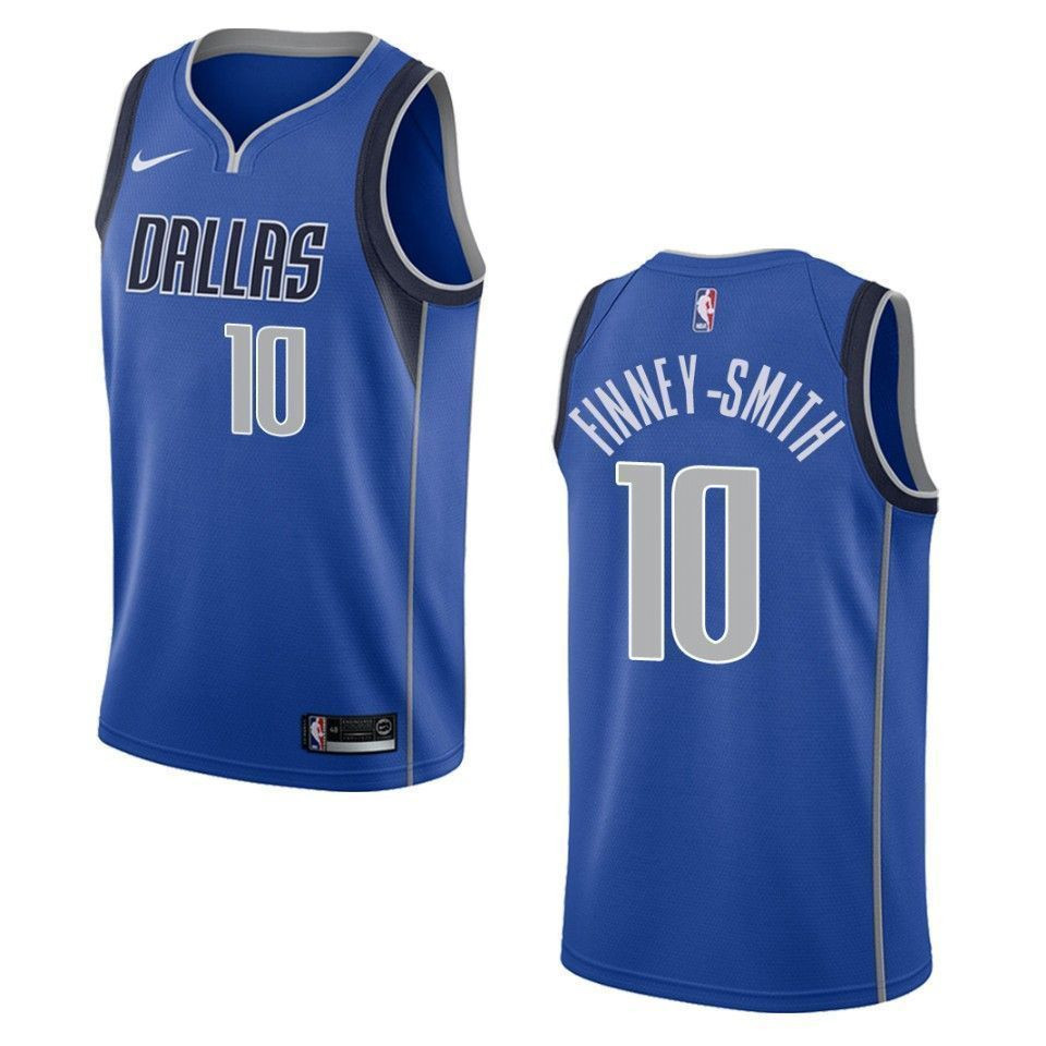 Men's Dallas Mavericks 10 Dorian Finney-smith Icon Swingman Basketball Jersey - Blue - JS285 