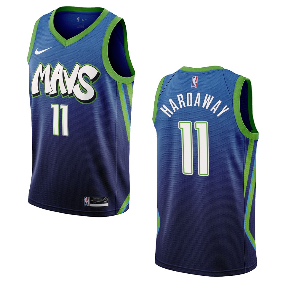 Men's Dallas Mavericks #11 Tim Hardaway Jr. City Edition Swingman Basketball Jersey - Blue