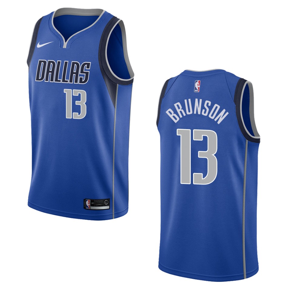 Men's Dallas Mavericks #13 Jalen Brunson Icon Swingman Basketball Jersey - Blue