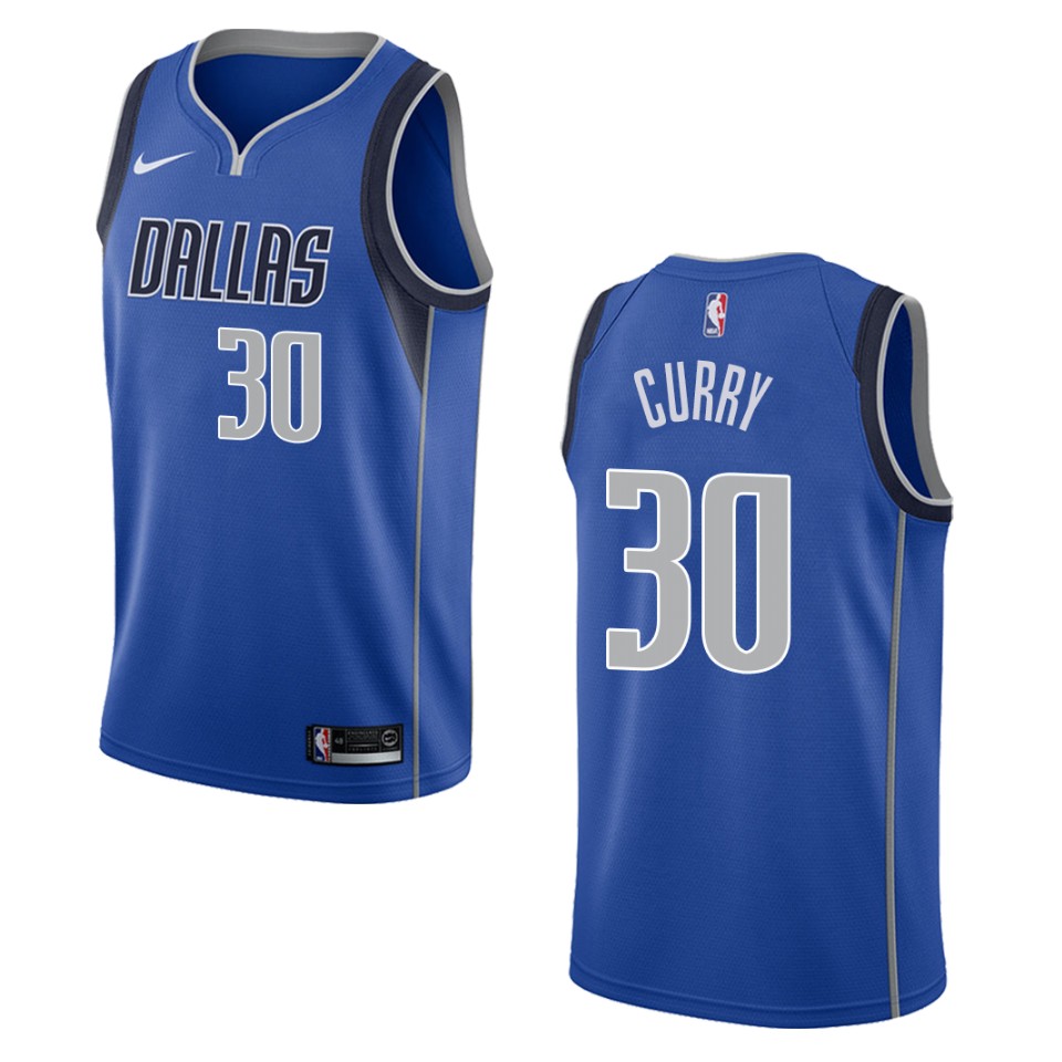 Men's Dallas Mavericks #30 Seth Curry Icon Swingman Basketball Jersey - Blue