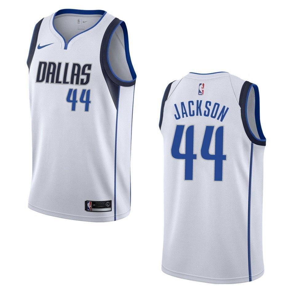 Men's Dallas Mavericks 44 Justin Jackson Association Swingman Basketball Jersey - White - JS233 