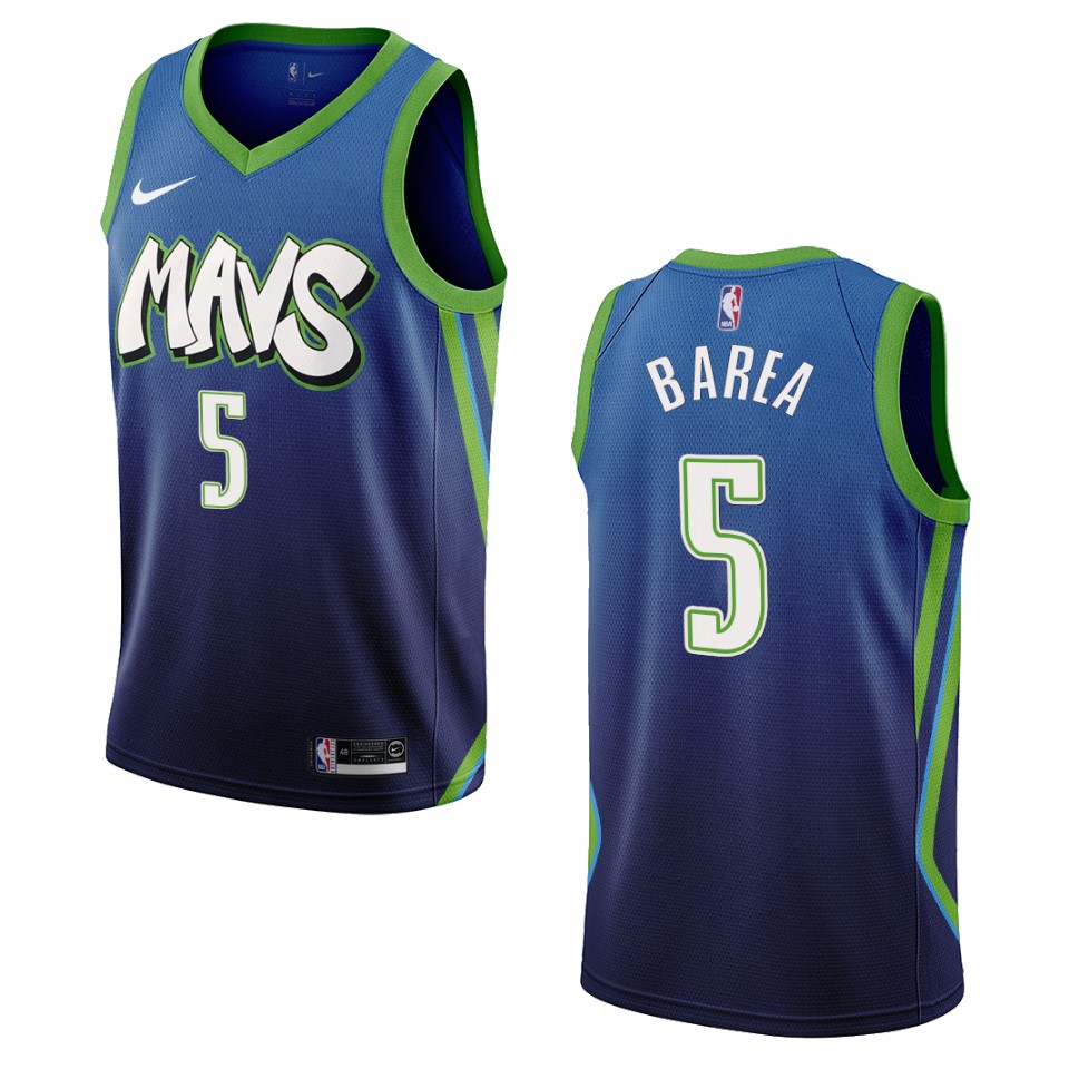 Men's Dallas Mavericks #5 J. J. Barea City Edition Swingman Basketball Jersey - Blue