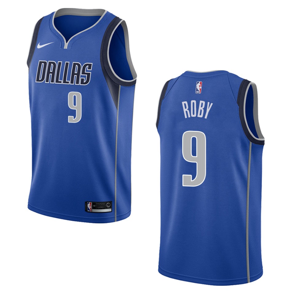 Men's Dallas Mavericks #9 Isaiah Roby Icon Swingman Basketball Jersey - Blue