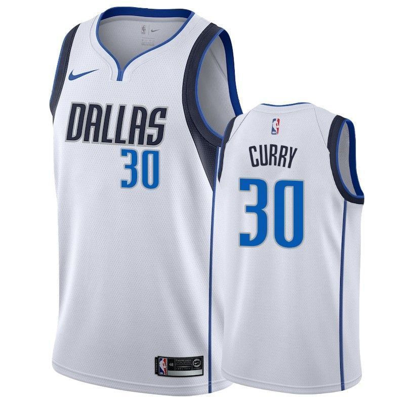 Men's Dallas Mavericks Seth Curry 30 Association Basketball Jersey - JS817 