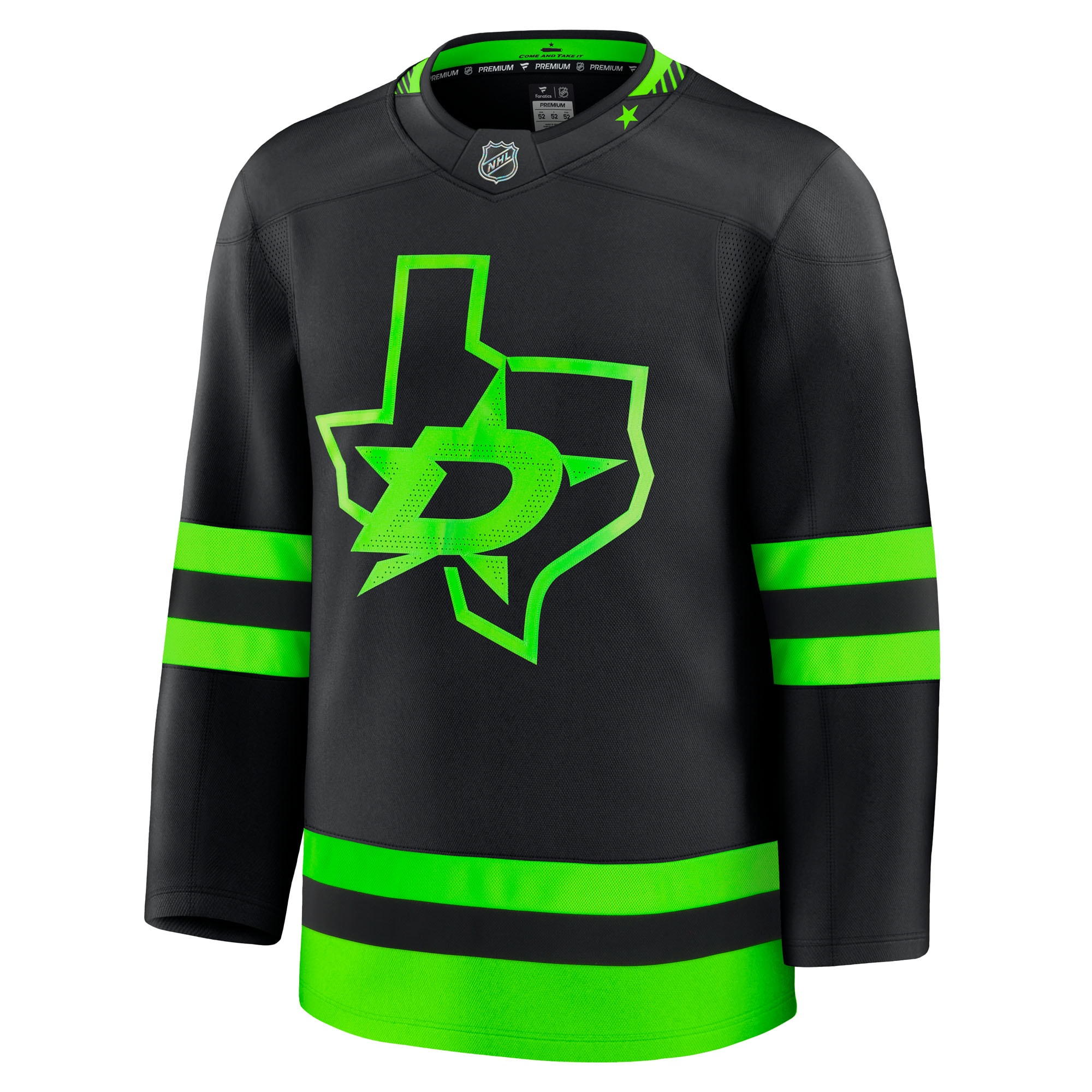 Alternative view of Men's Dallas Stars Black Alternate Premium Hockey Jersey - JS956 