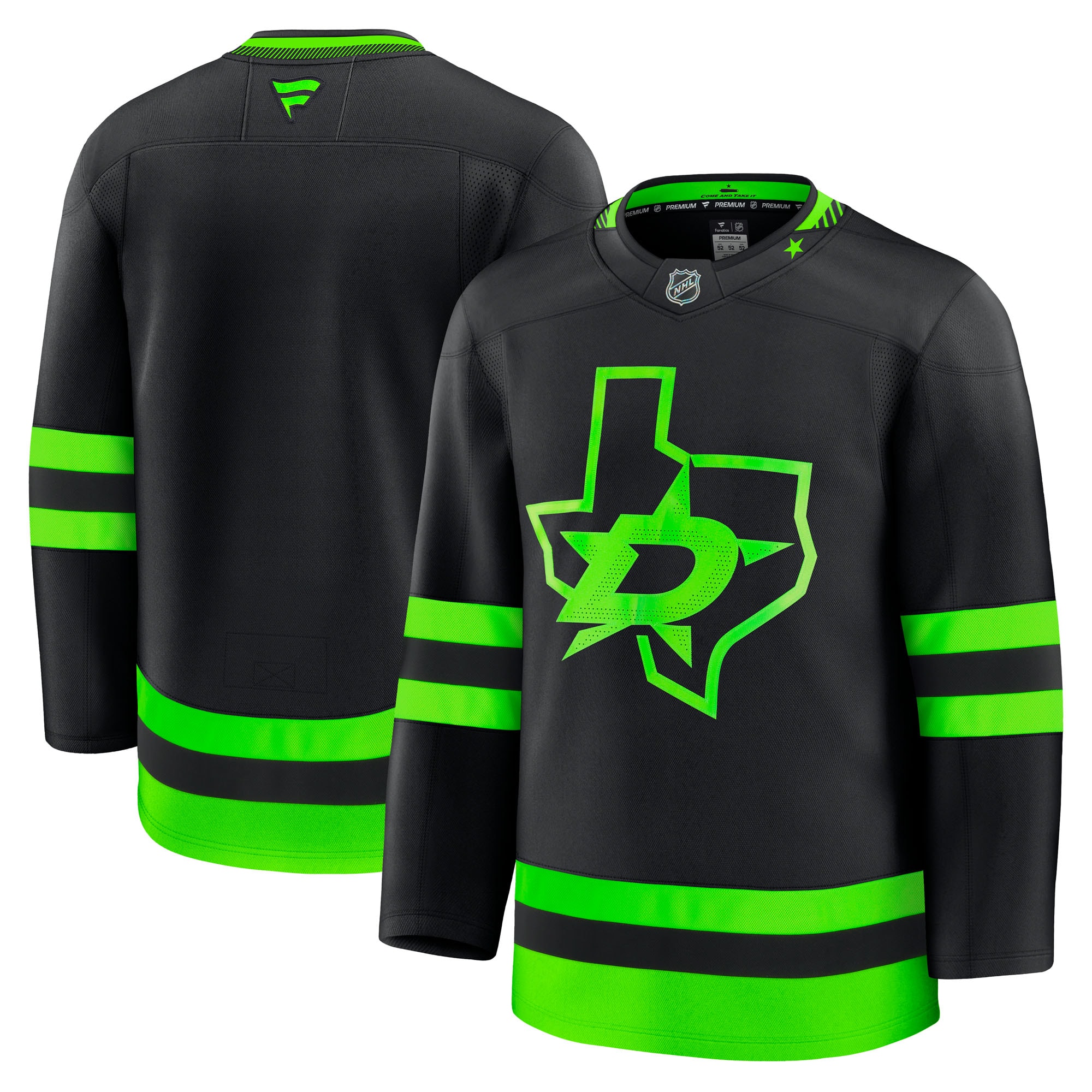 Men's Dallas Stars Black Alternate Premium Hockey Jersey - JS956 