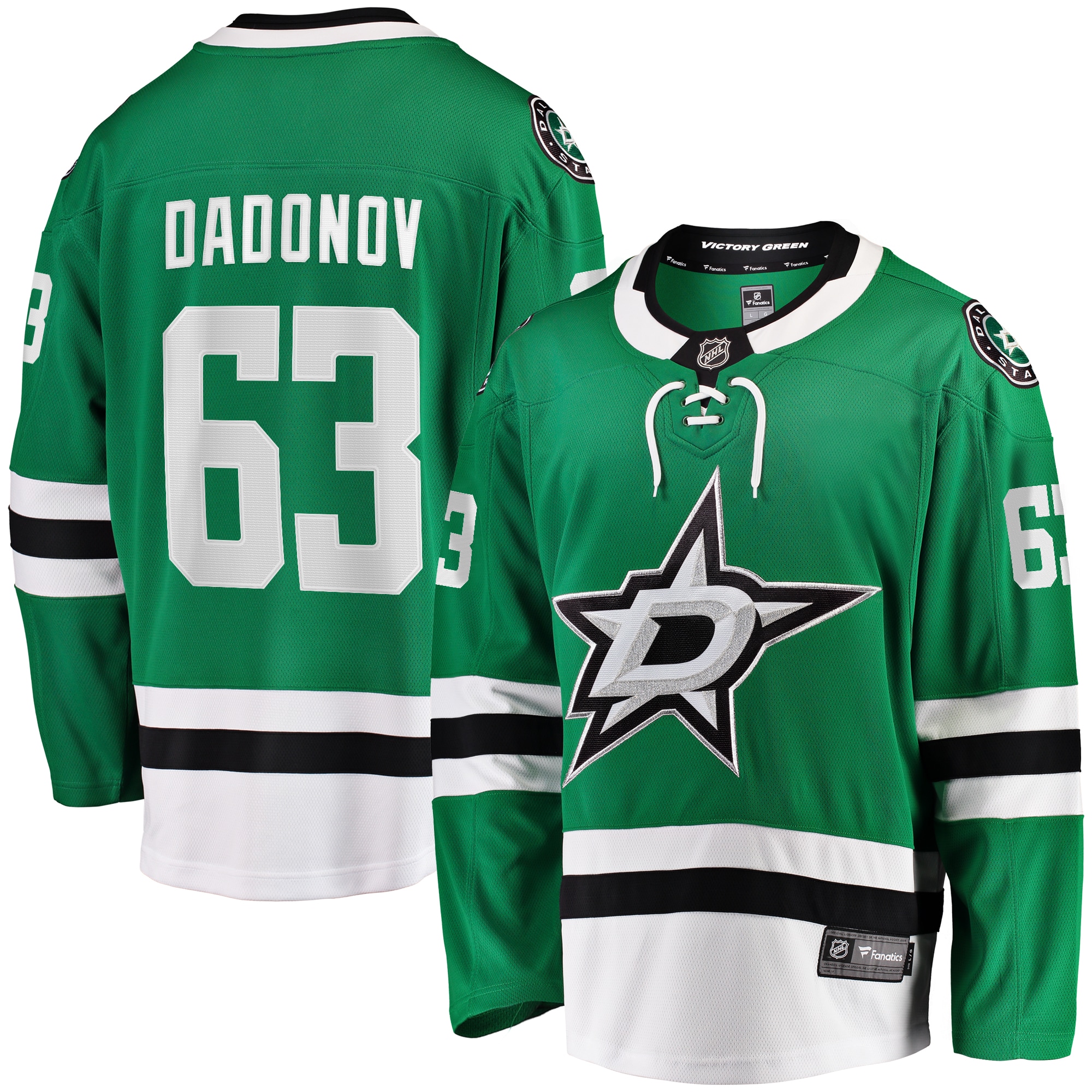 Men's Dallas Stars Evgenii Dadonov Green Home Breakaway Hockey Jersey - JS290 