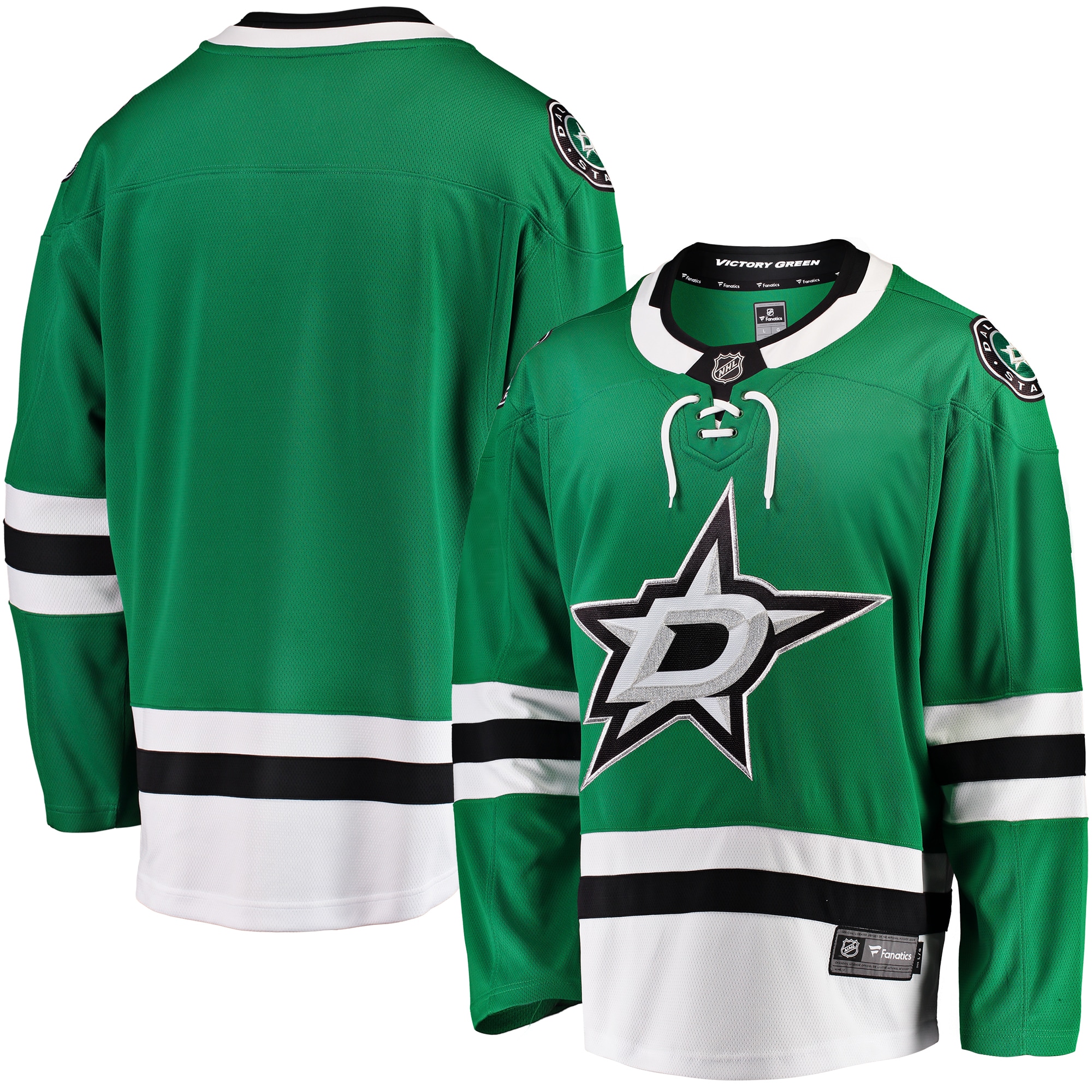 Men's Dallas Stars Green Breakaway Home Hockey Jersey - JS573 
