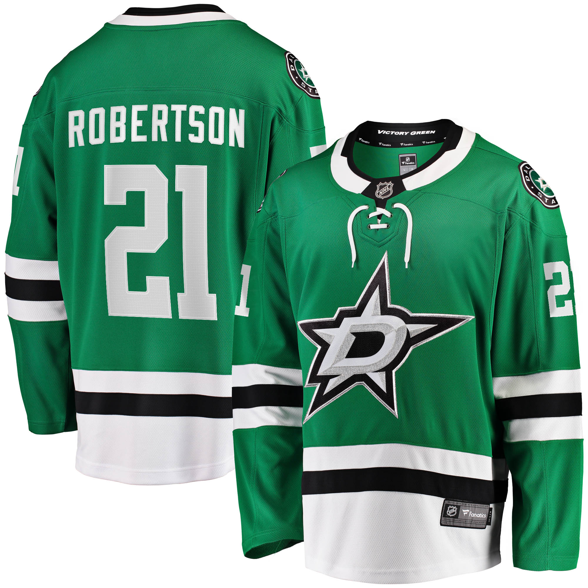Men's Dallas Stars Jason Robertson Kelly Green Home Breakaway Hockey Jersey - JS934 