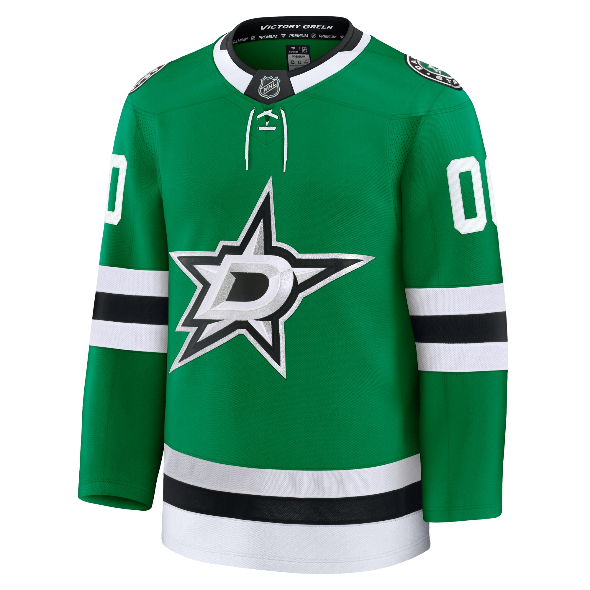Alternative view of Men's Dallas Stars Kelly Green Home Premium Custom Hockey Jersey - JS653 