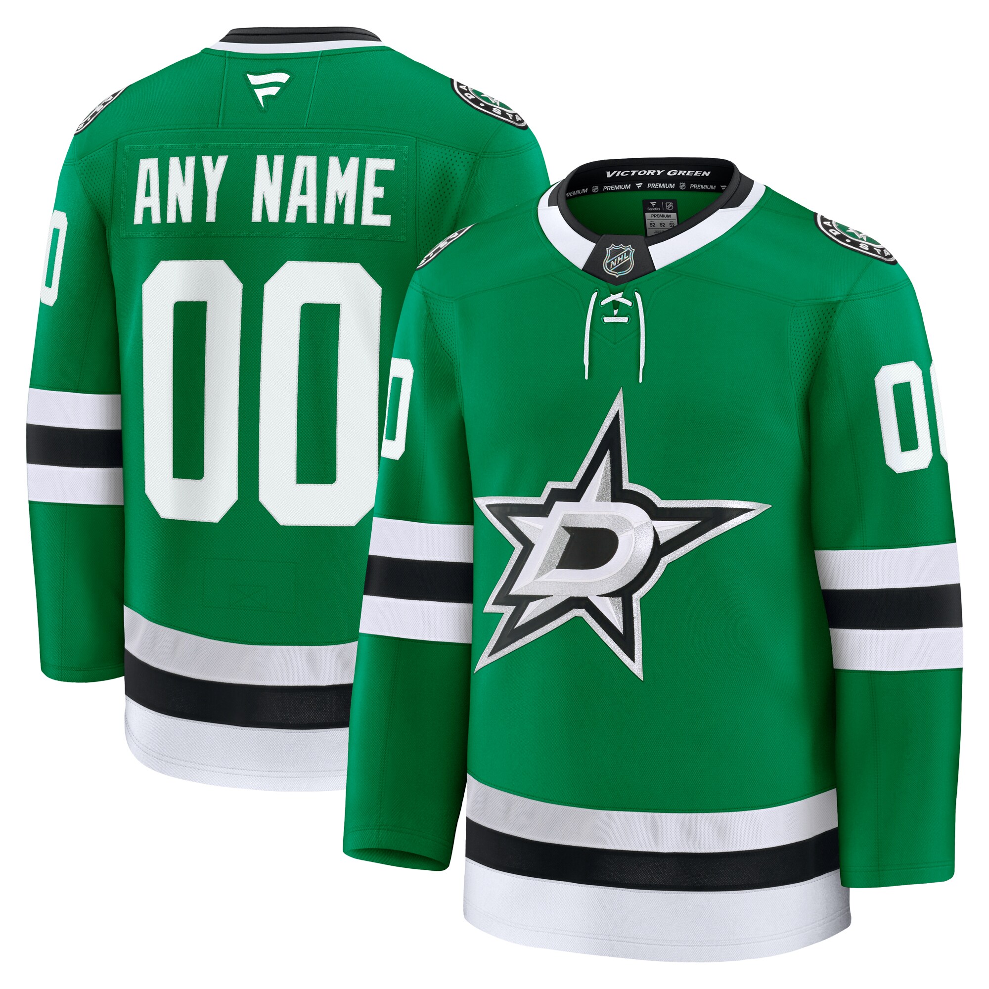 Men's Dallas Stars Kelly Green Home Premium Custom Hockey Jersey - JS653 