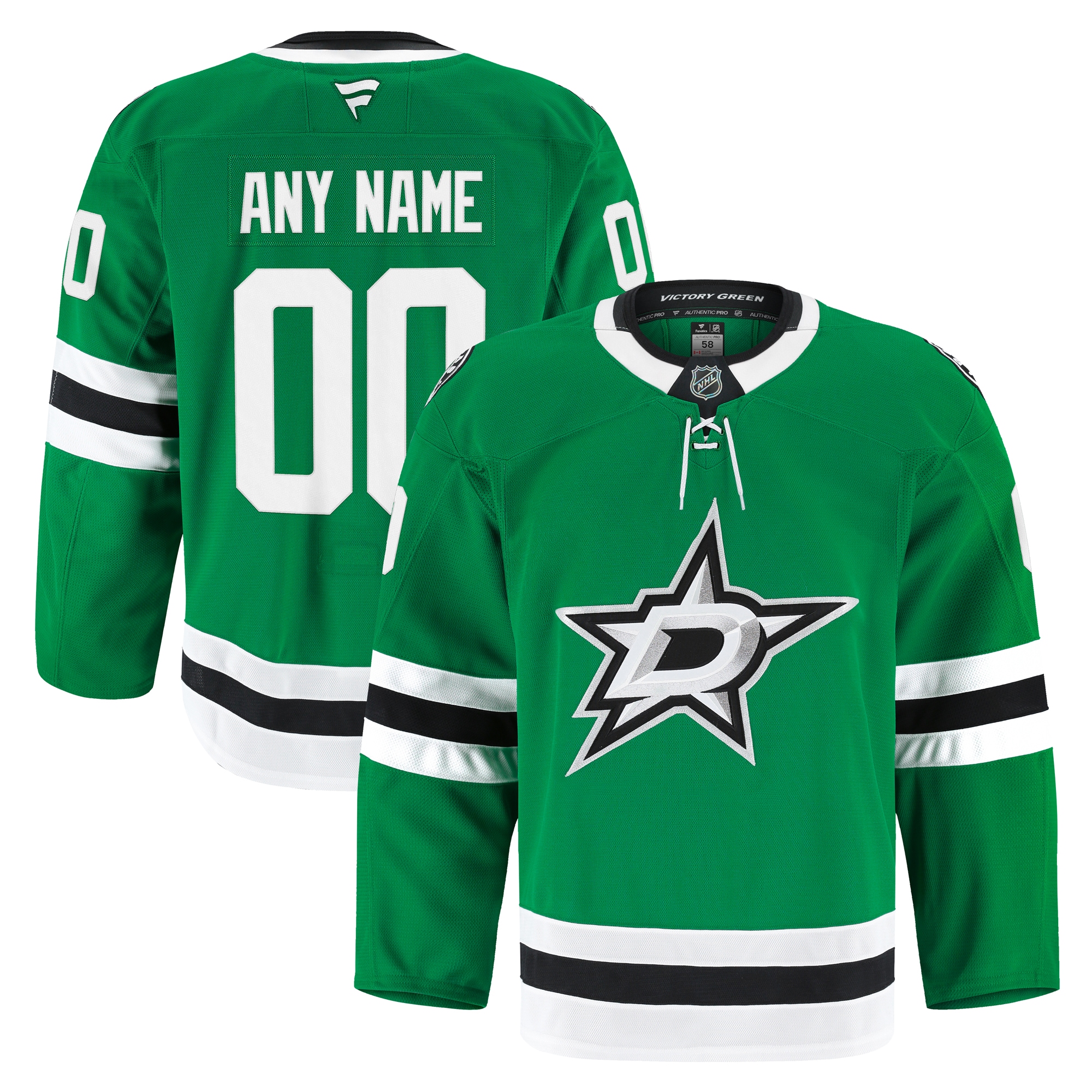 Men's Dallas Stars Kelly Green Home Pro Custom Hockey Jersey - JS427 