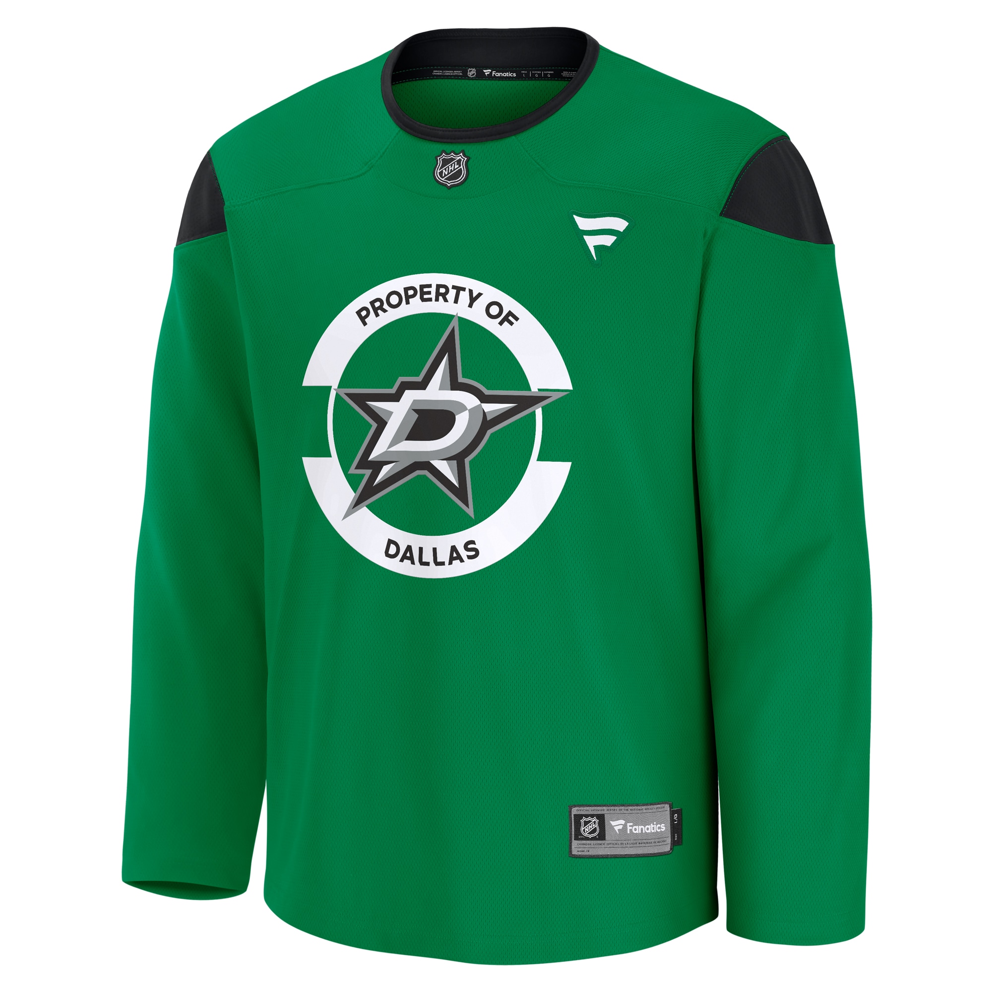 Alternative view of Men's Dallas Stars Kelly Green Team Practice Hockey Jersey - JS399 